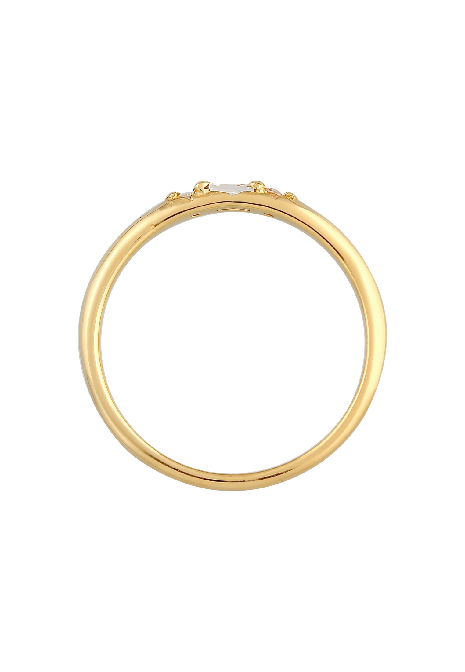 Elli Premium Silberring »Ring Topas Baguette Verlobung 375 Gelbgold«