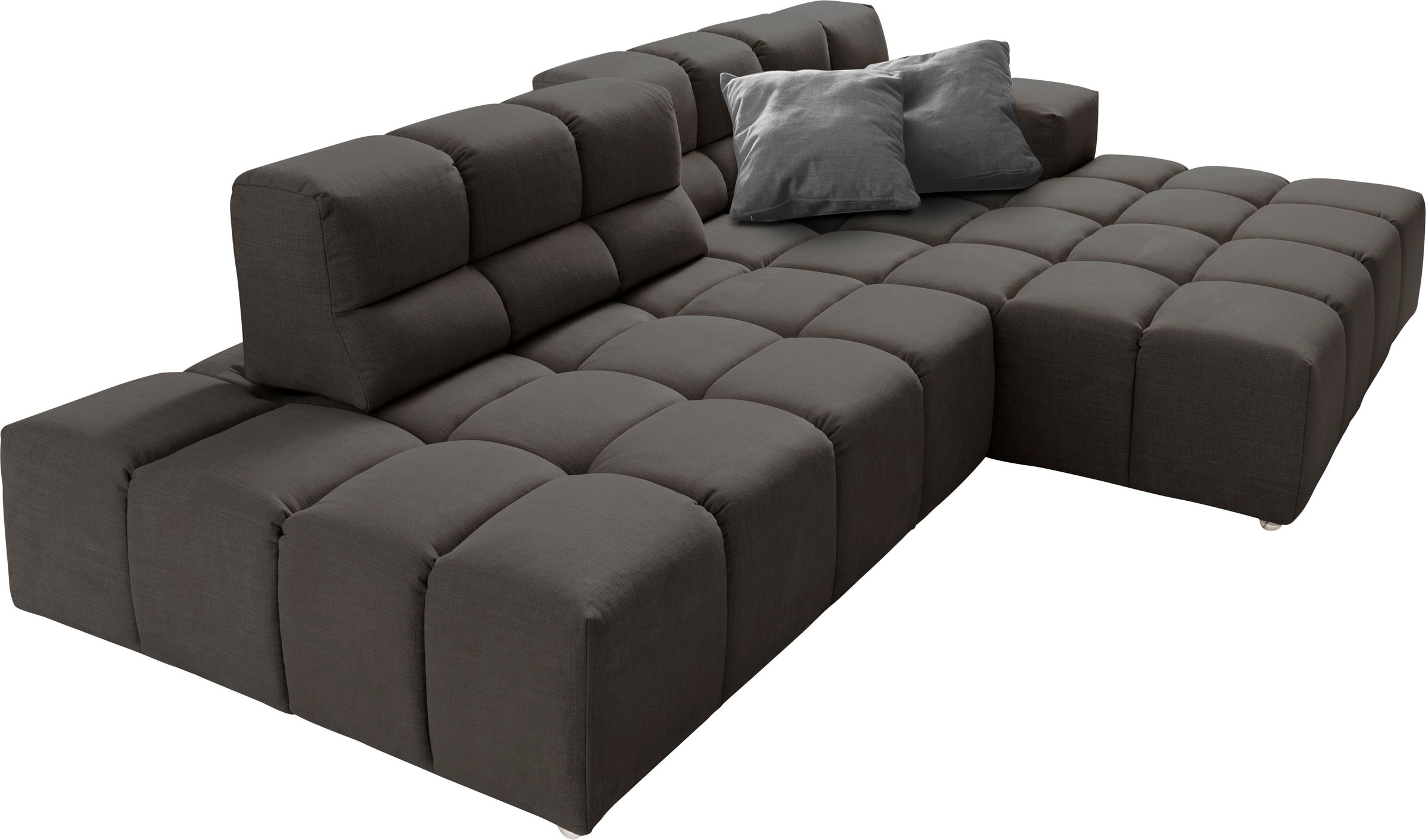 designwerk Ecksofa »Temple, Designsofa trifft hohen Sitzkomfort, L-Form« mit Sitztiefenverstellung