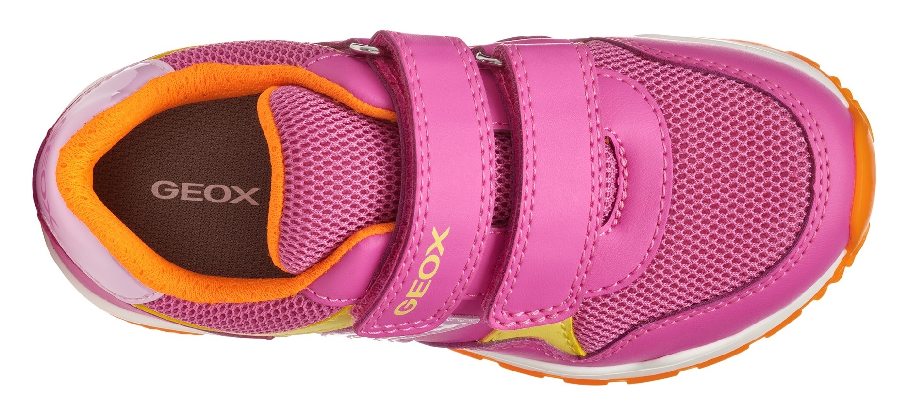 Geox Sneaker »J PAVEL GIRL«, Freizeitschuh, Klettschuh in bunter Farbkombination