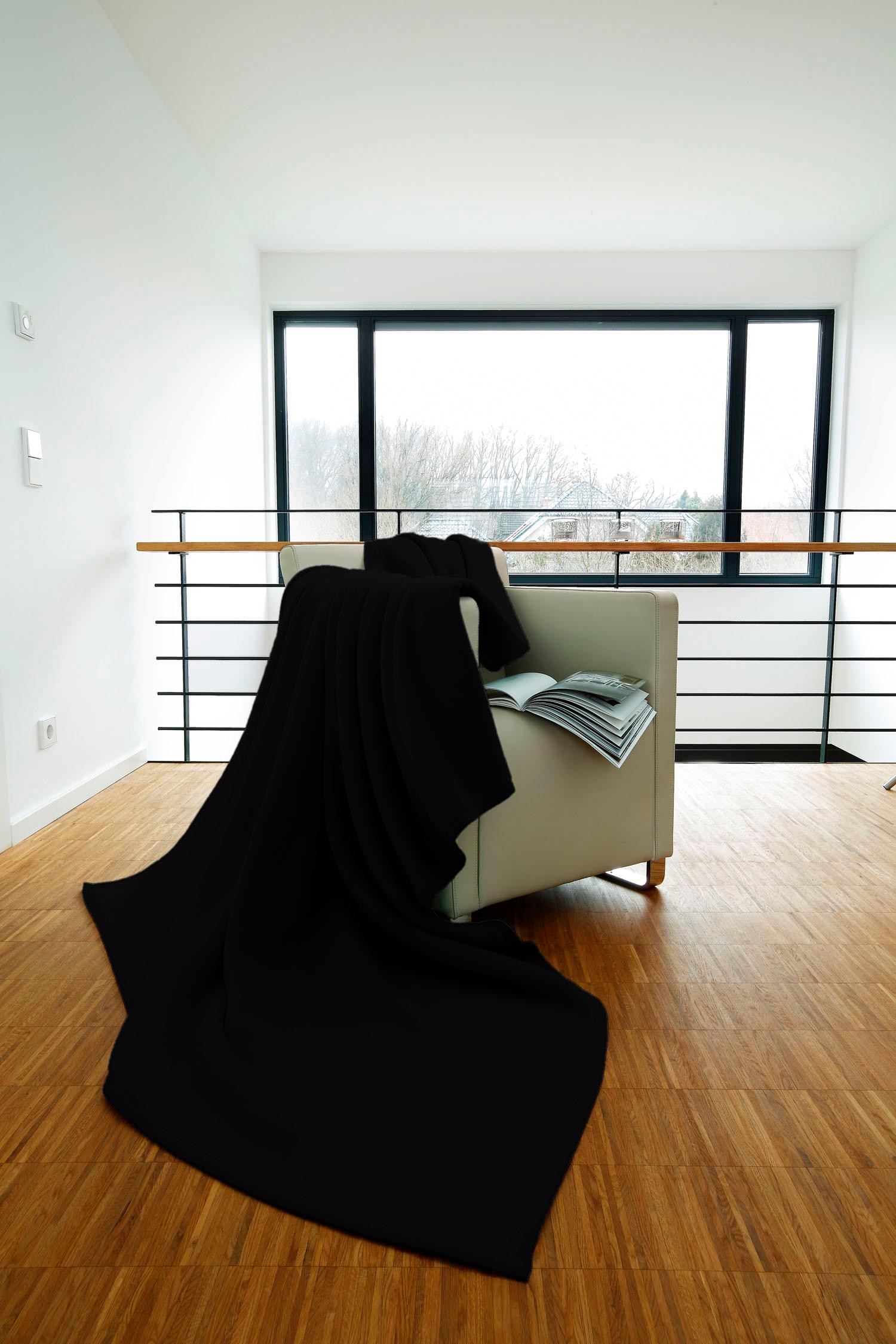 Biederlack Wohndecke »Cotton Home« im Uni Design, Kuscheldecke