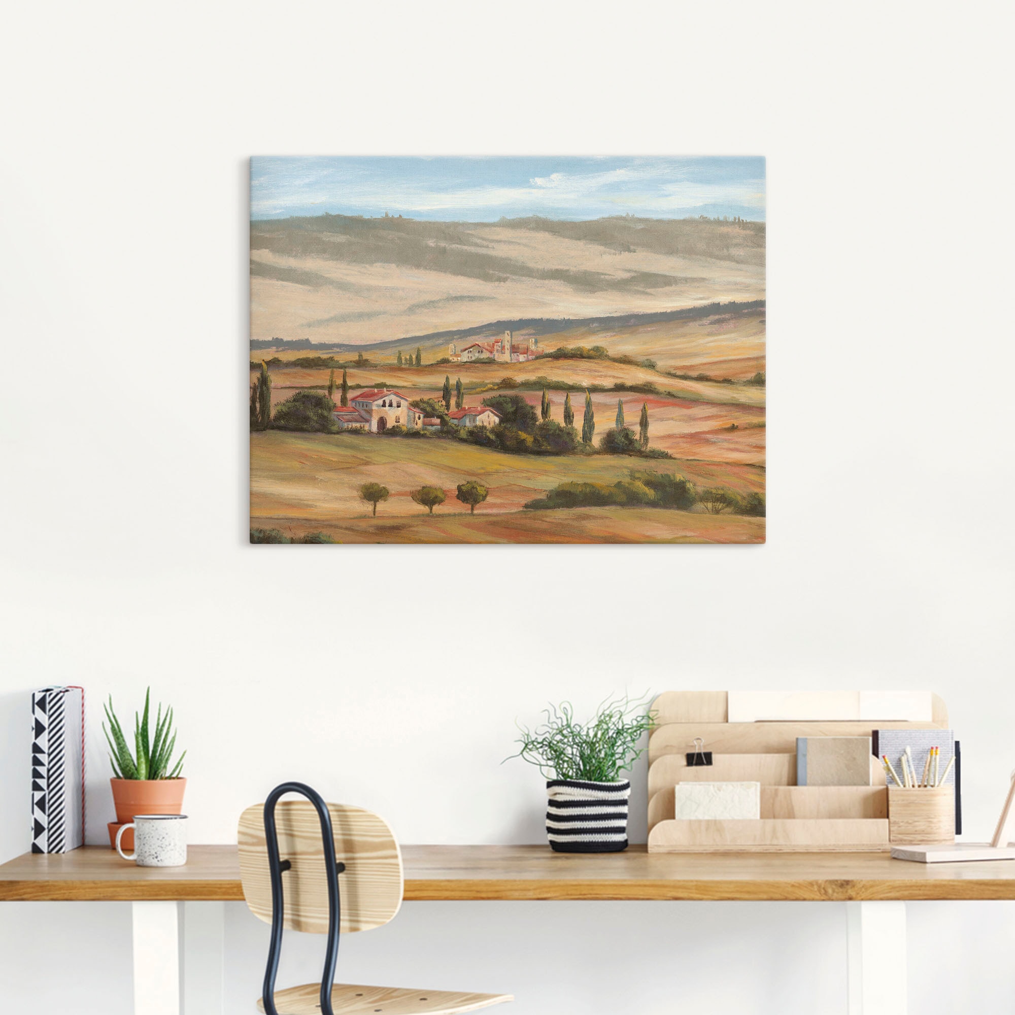 Artland Wandbild »Toskanisches Tal Leinwandbild I«, Alubild, auf Größen (1 in Europa, von Outdoorbild, St.), verschied. als Bilder kaufen Rechnung