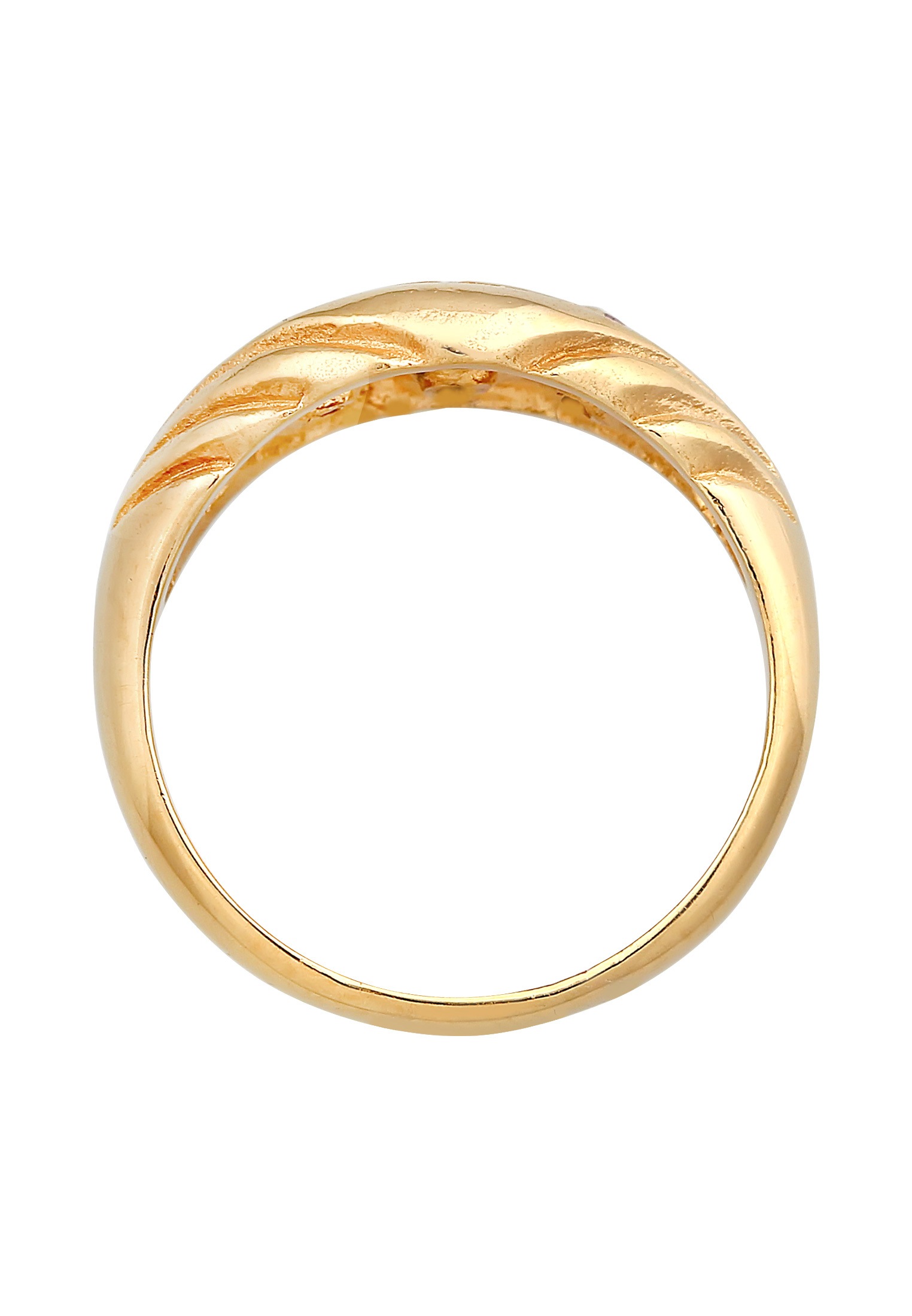 HAZE & GLORY Silberring »Ring Stern Saphir Pink - Love Rules 375 Gelbgold«