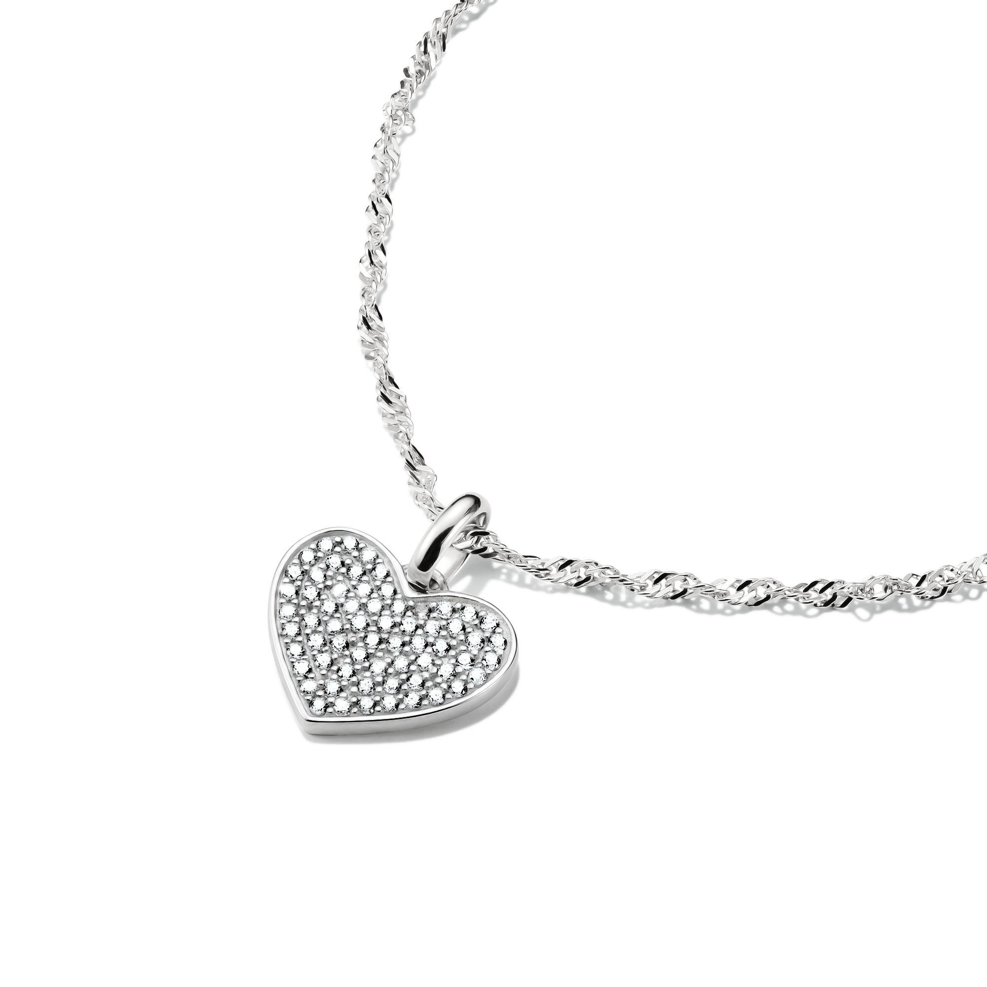 THOMAS SABO Charm Herz »Charm Herz Pavé - Connect« mit Zirkonia (synth.)