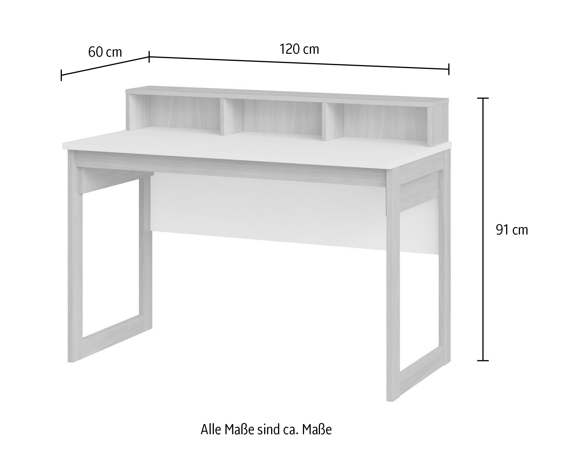 Home affaire Schreibtisch »Stranda, Arbeitstisch im Skandi Style, Bürotisch in zwei Farben« moderner Computertisch, wohnliches Home Office