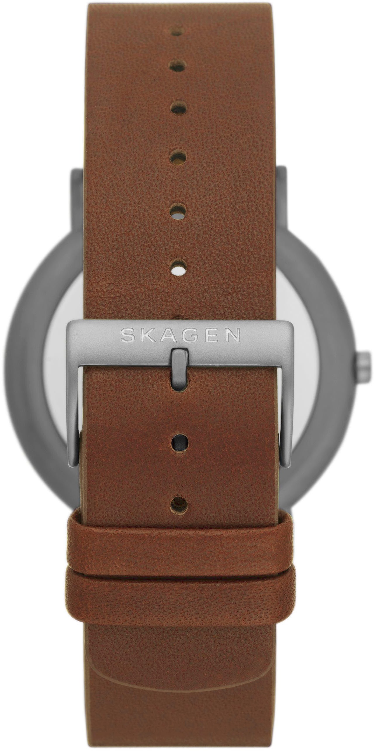 Skagen Quarzuhr »SIGNATUR, SKW6860«, Armbanduhr, Herrenuhr, Damenuhr, analog, Lederarmband