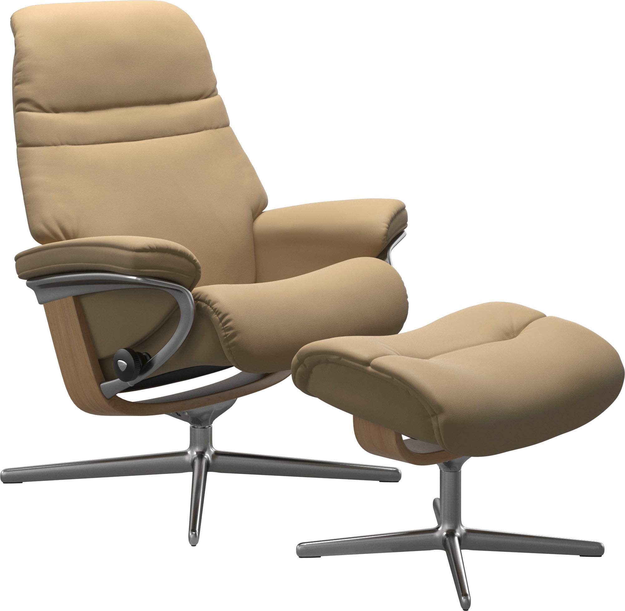 Stressless® Fußhocker »Sunrise«, mit Cross Base, Größe S, M & L, Holzakzent Eiche