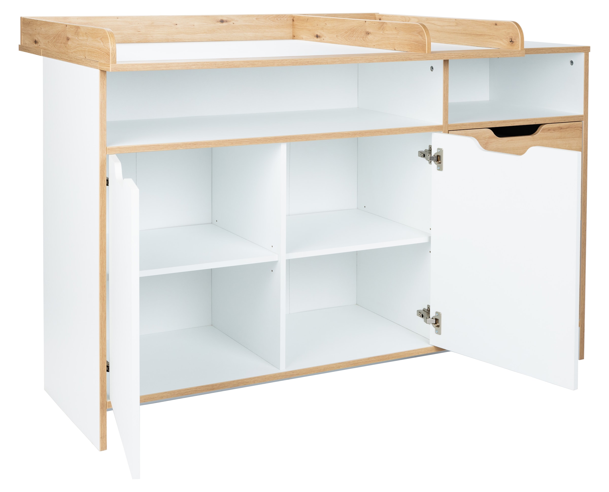 arthur berndt Babymöbel-Set »Babyzimmer Set »Maxim« 3-teilig«, (Set, 3 tlg., Babymöbel-Set »Maxim«), Gedämpfte Türen und Schubkästen
