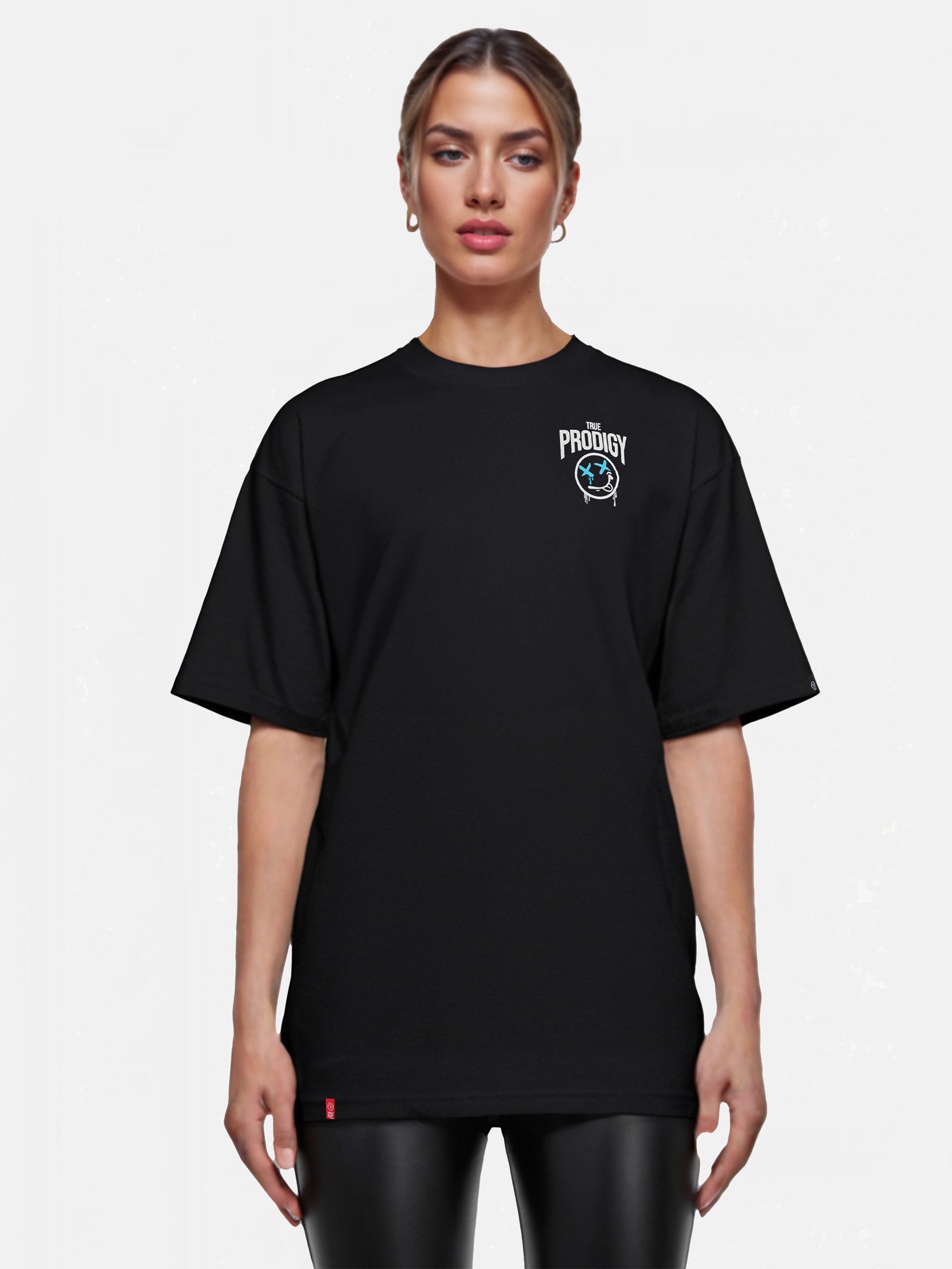 trueprodigy Oversize-Shirt »Kenji F Logo Print Oversized Rundhals«