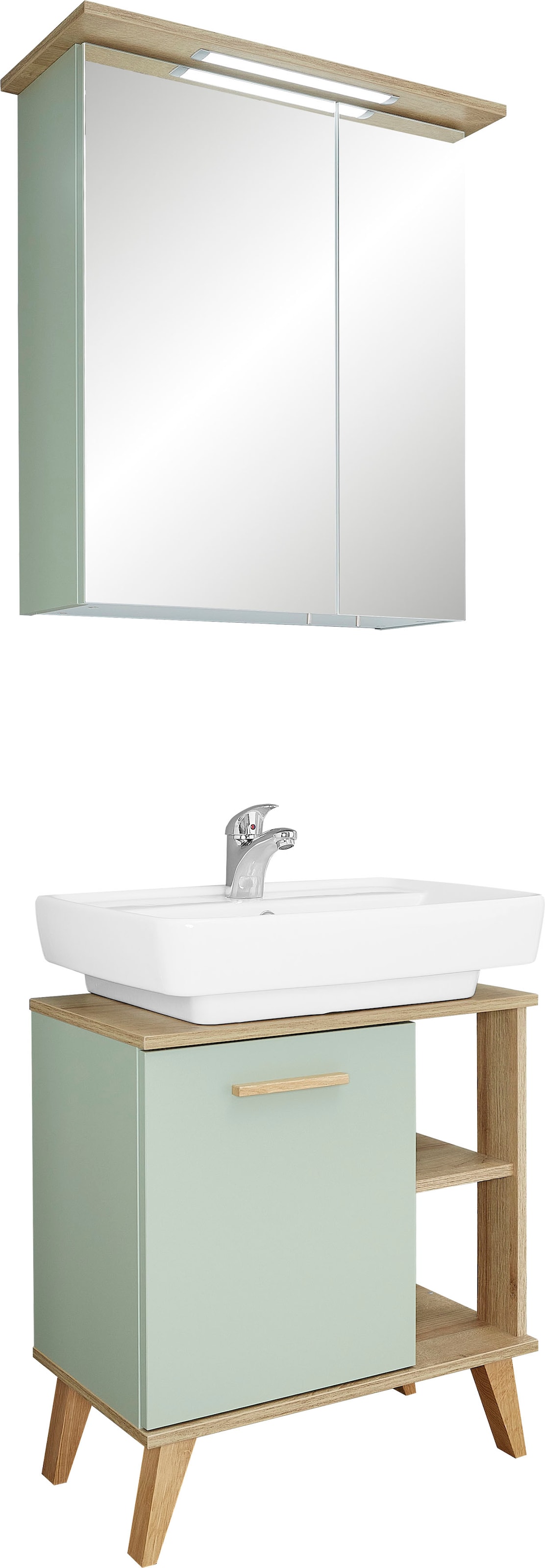 PELIPAL Badmöbel-Set »Quickset 963«, (2 St.), Breite 60 cm,  Waschbeckenunterschrank und Spiegelschrank online kaufen | mit 3 Jahren XXL  Garantie | Waschbeckenunterschränke