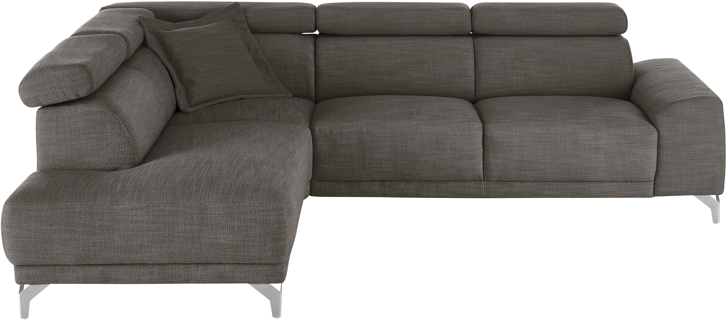 3C Candy Ecksofa »Greve Sofa immer mit manuelle Kopfteilverstellungen, modern, elegant« wahlweise motorischer Sitzvorzug, bequem und zeitlos, L-Form