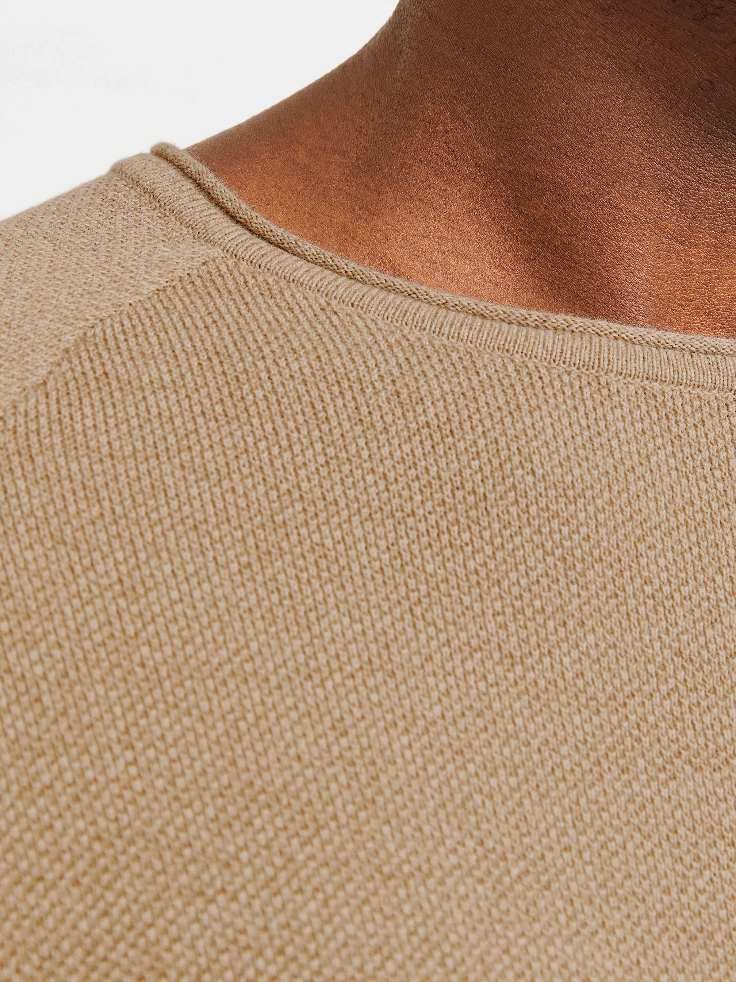 Jack & Jones Rundhalspullover »JJEHILL KNIT CREW NECK NOOS«, aus Strukturstrick