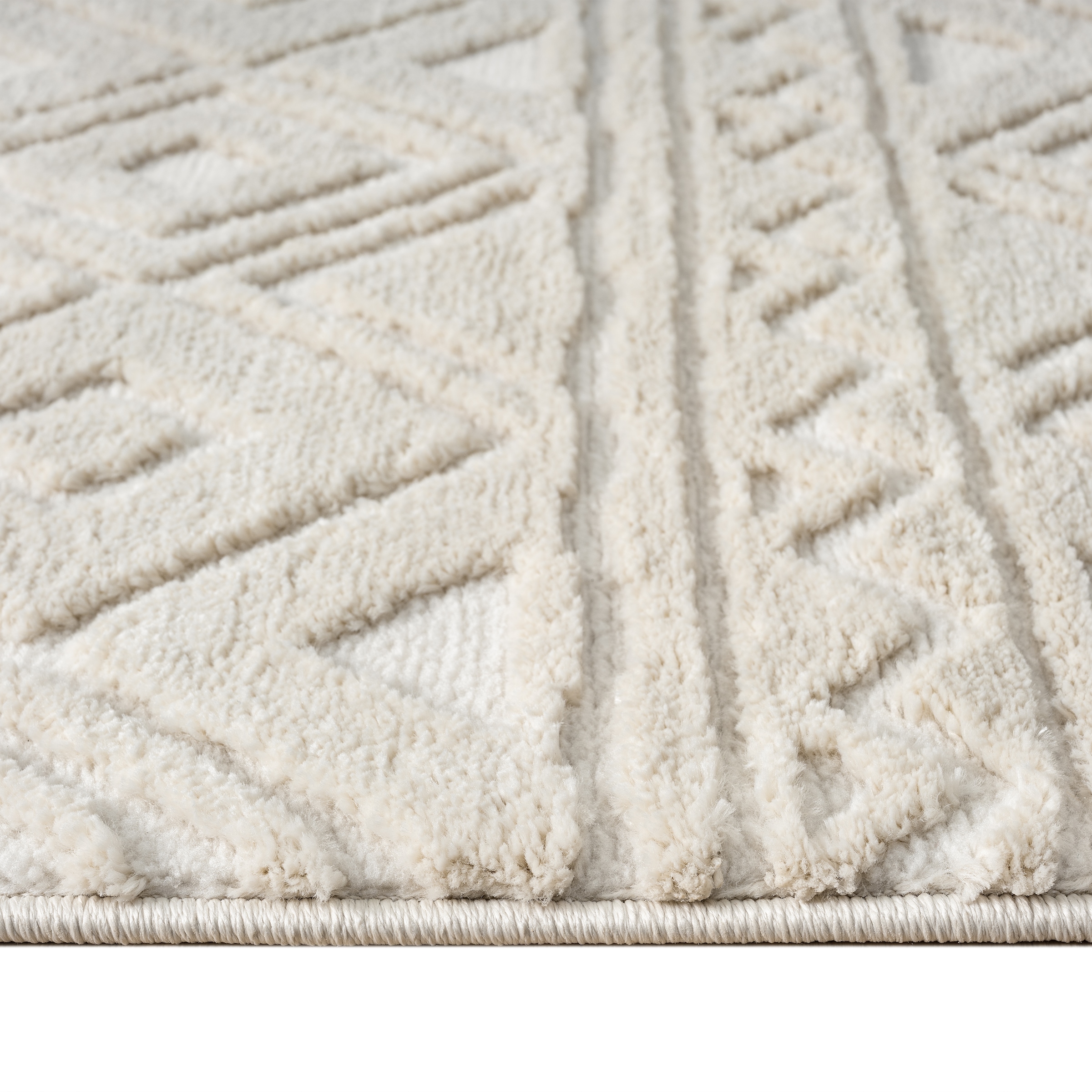 OTTO home Läufer »Bonvo 80x300 cm« rechteckig 19 mm Höhe mit Fransen, Hoch-Tief-Struktur, Wohnzimmer, Schlafzimmer