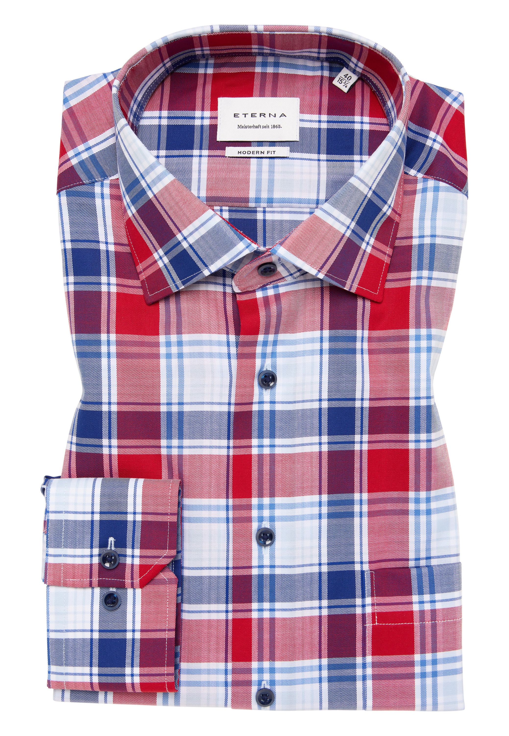 Eterna Langarmhemd »MODERN FIT«, NON IRON (bügelfrei)