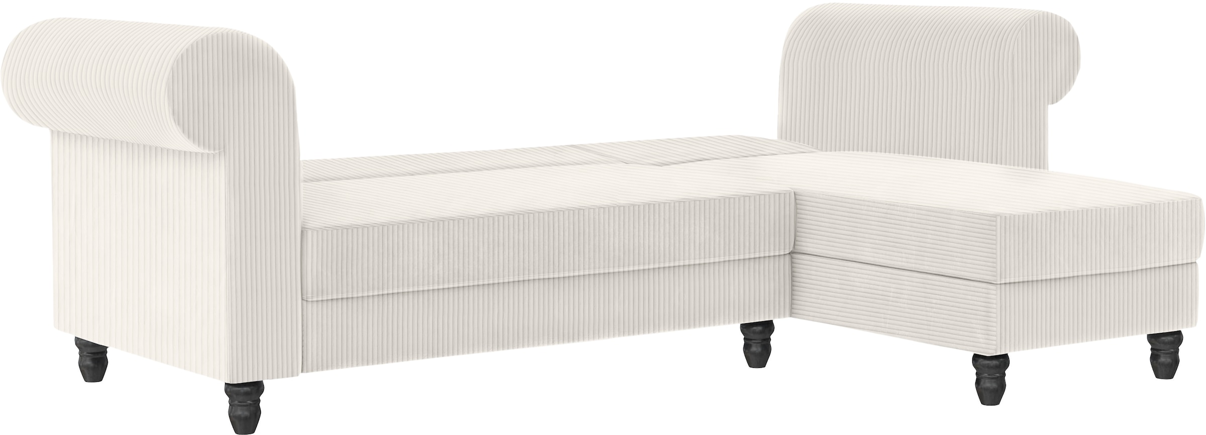 Dorel Home Ecksofa »Felix II, L-Form, Schlafsofa 241cm (Liegefl. 108/195 cm),«, verstellb. Rückenlehne, Recamiere wechselbar, Cord