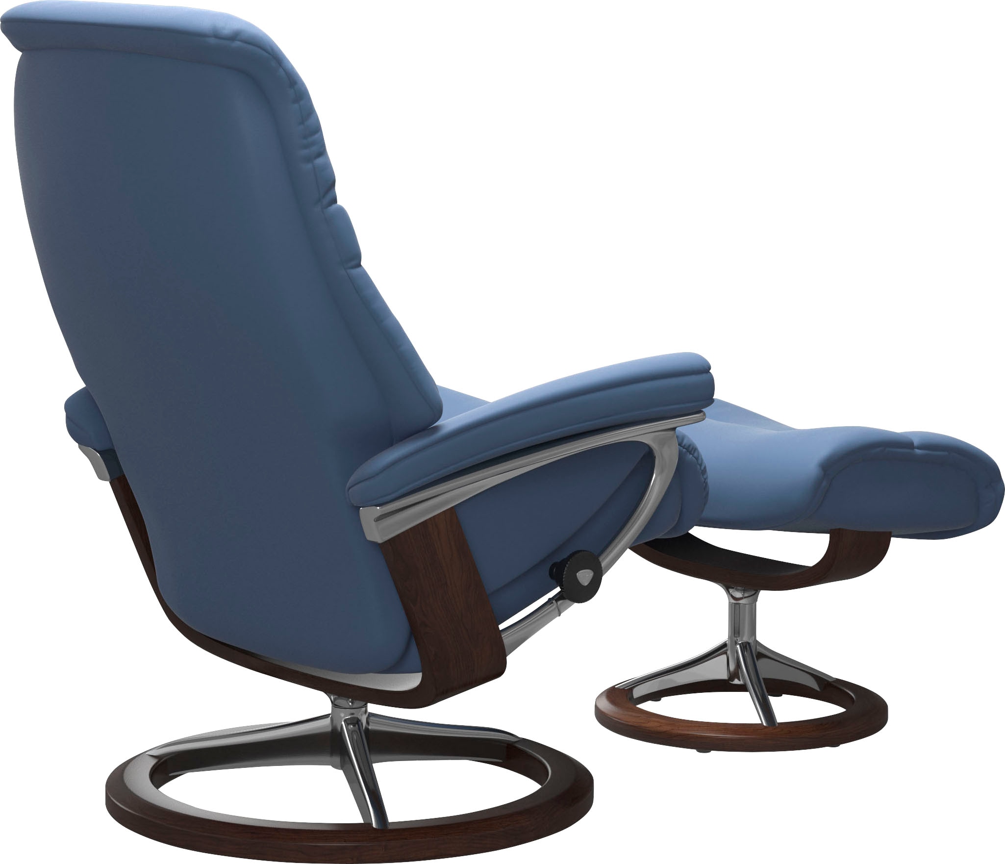 Stressless® Relaxsessel »Sunrise«, (Set, Relaxsessel mit Hocker), mit Signature Base, Größe M, Gestell Braun