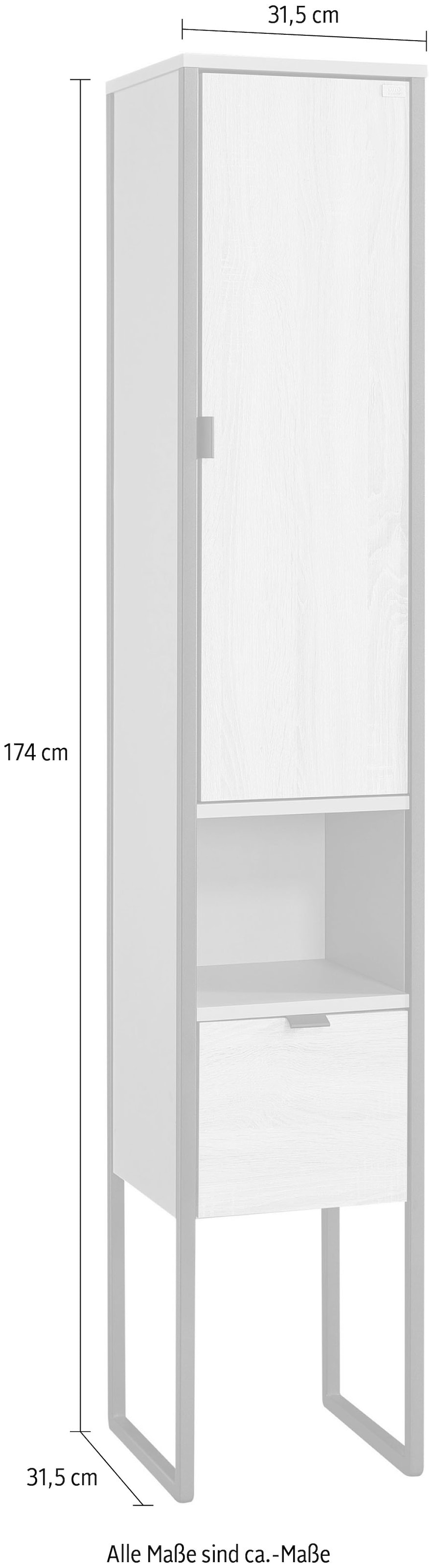 OTTO products Hochschrank »Netta« für das Bad, Breite 31,5 cm