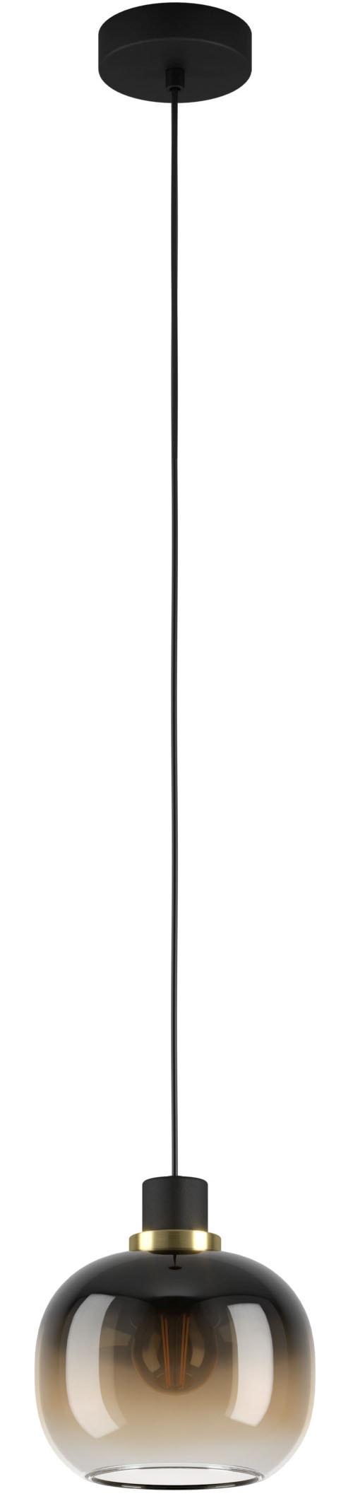 EGLO Hängeleuchte »OILELLA Pendellampe - Stahl - E27 - 1X40W - IP20« E27 1 Stk. Hängelampe, Deckenlampe, Wohnzimmer, Esszimmer, H110 x Ø19 cm