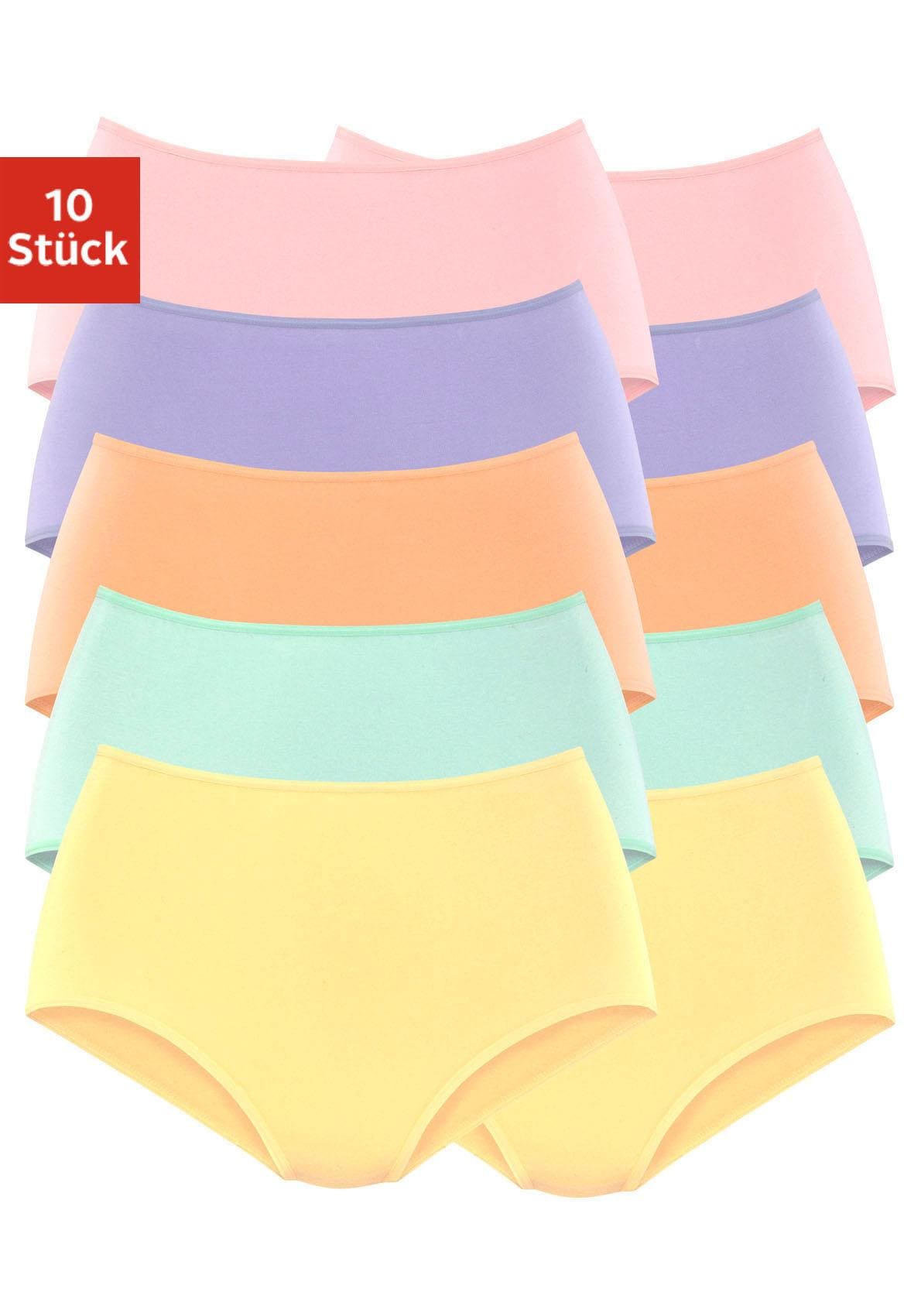 petite fleur Taillenslip, (Packung, 10 St.), in klassischen Uni-Farben