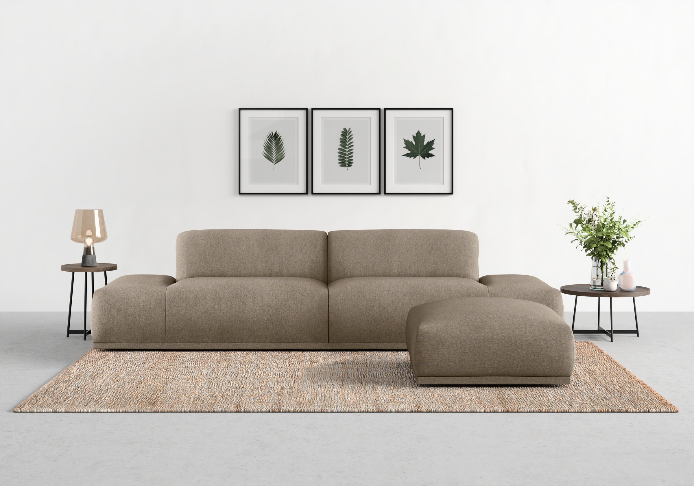 TRENDMANUFAKTUR Big-Sofa »Braga, toller Sitzkomfort, Designsofa«, in moderner Optik, mit hochwertigem Kaltschaum
