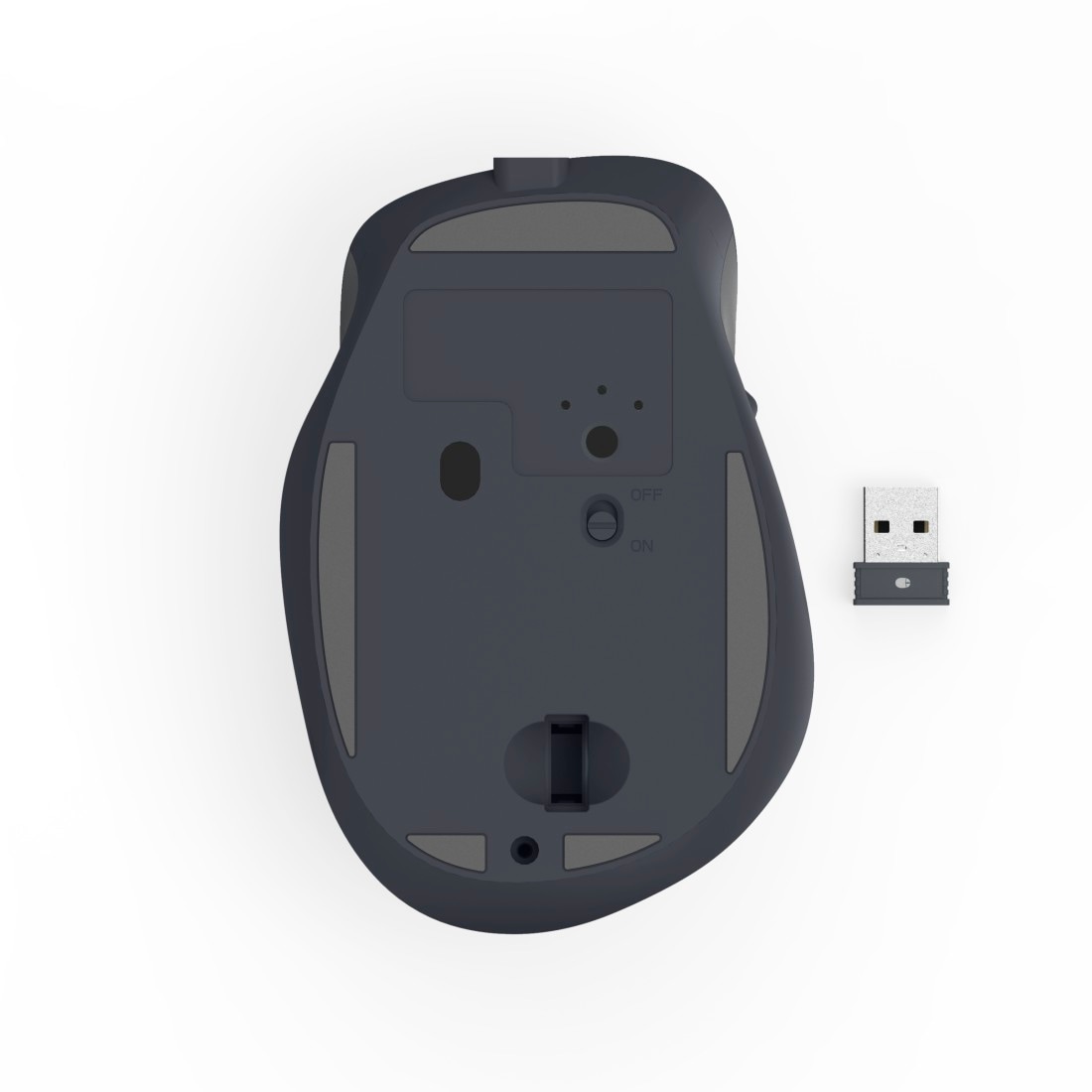 Hama Maus »Funkmaus WM-500 ergonomisch 6 Tasten« Funk Ergonomisch, leise Klicks, Akku, Assist-Taste, DPI-Schalter