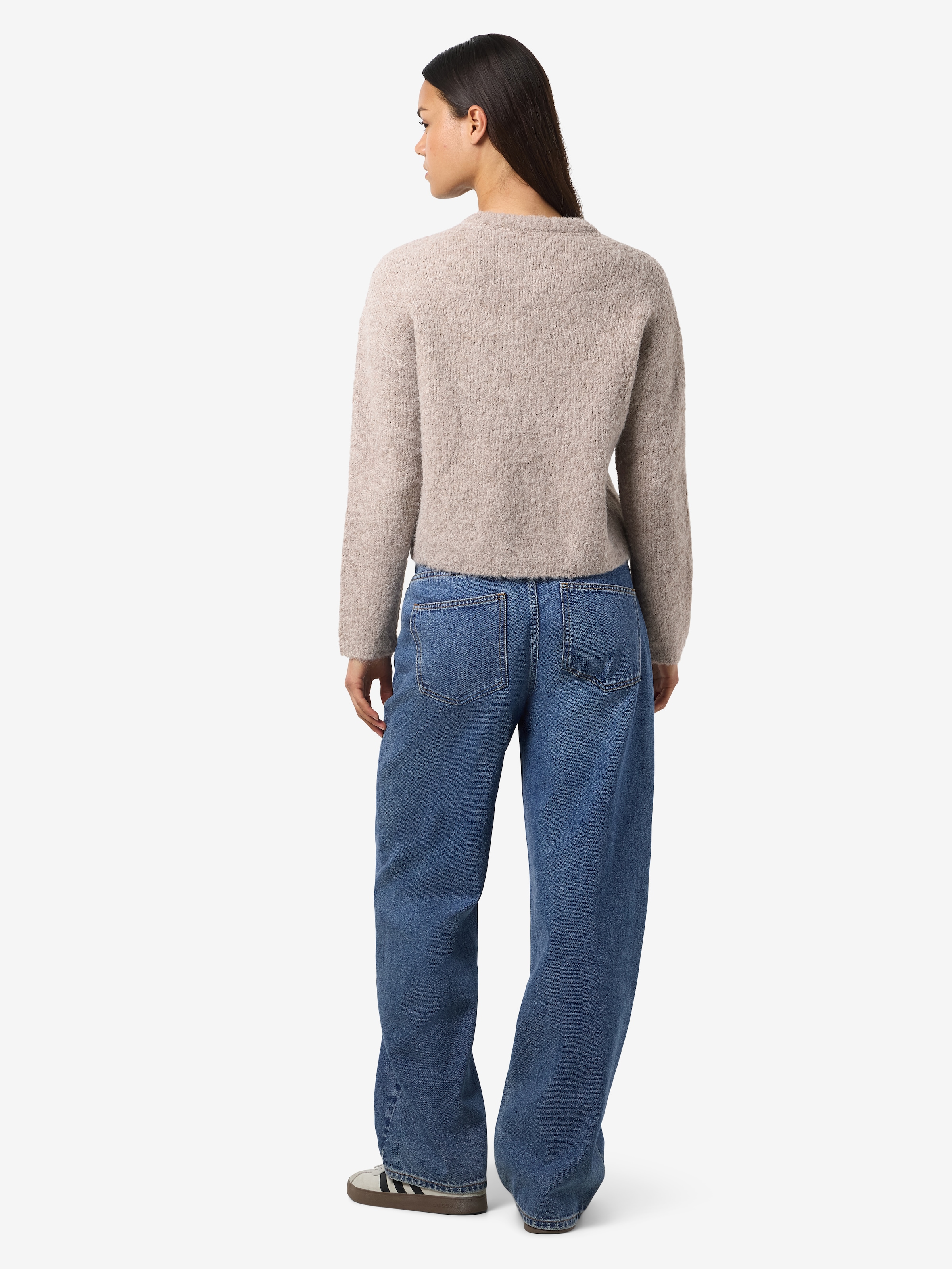 Noisy may Rundhalspullover »NMDOLLY L/S O-NECK KNIT FWD NOOS«