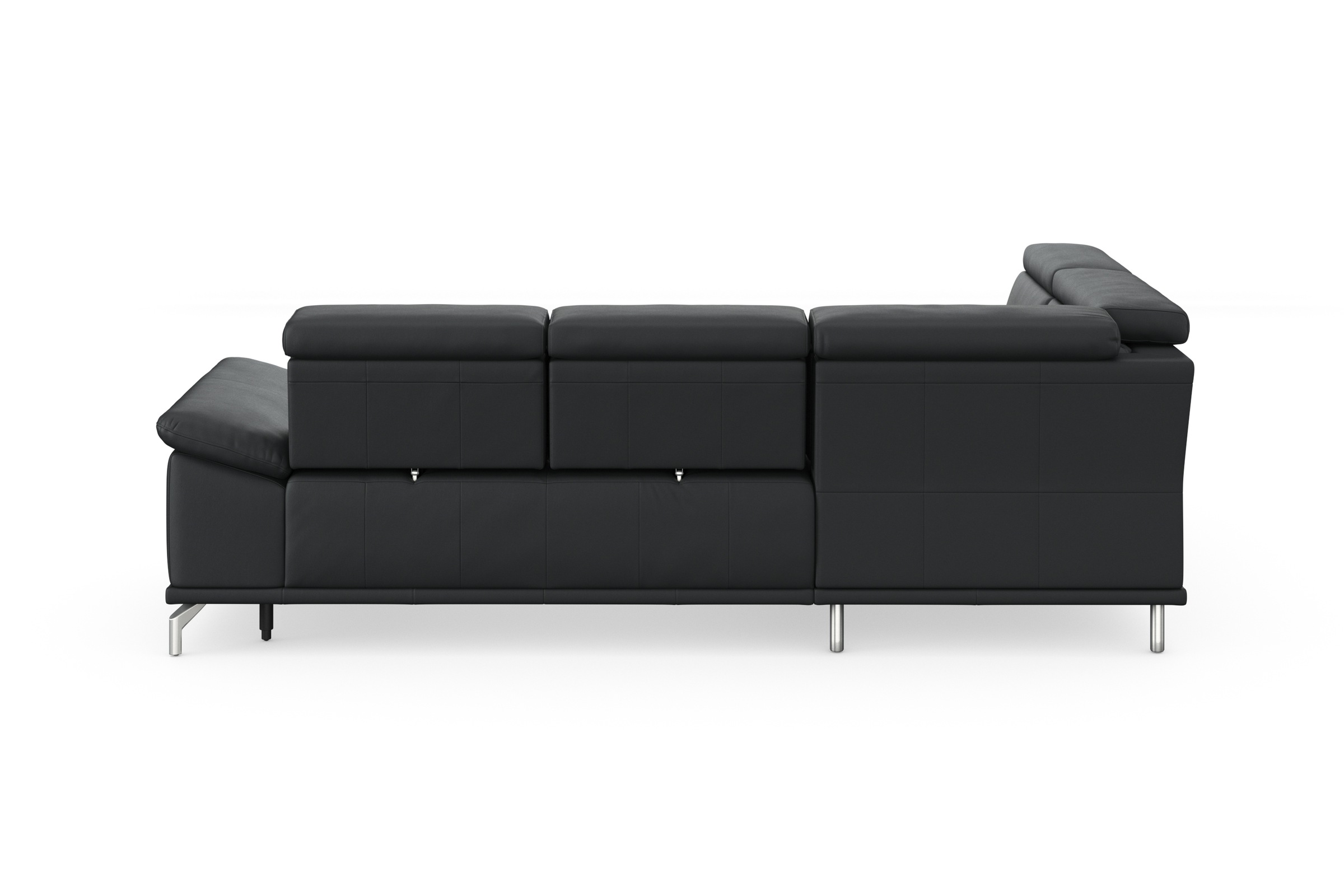 sit&more Ecksofa »Cabrio L-Form, B: 274 cm, mit Sitztiefen-, Arm- & Kopfteilverstellung«, 3 Nierenkissen, Federkern, optional Bettfunktion und Stauraum