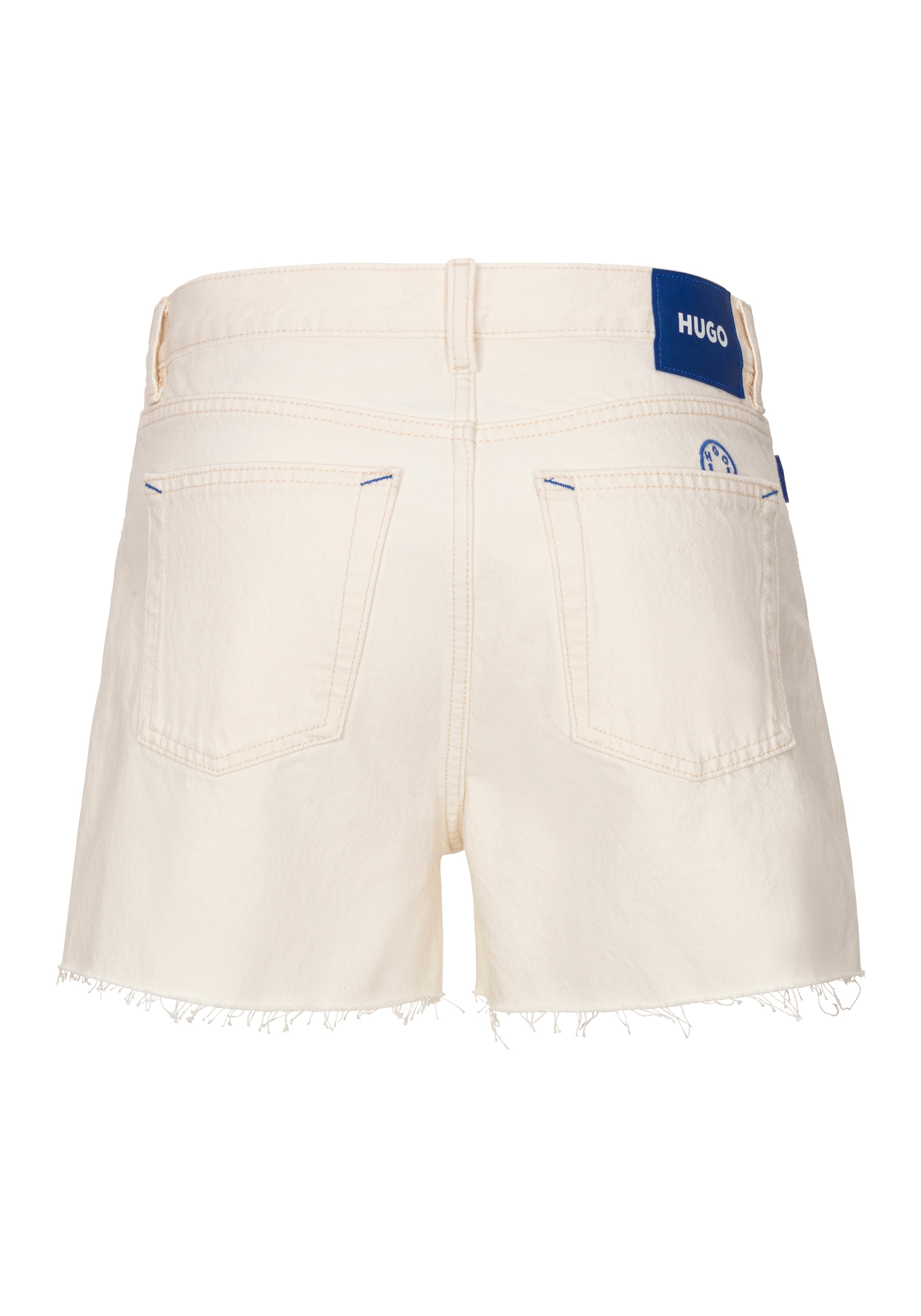 HUGO Blue Shorts »Gimusa«, mit geschnittener Kante am Saum