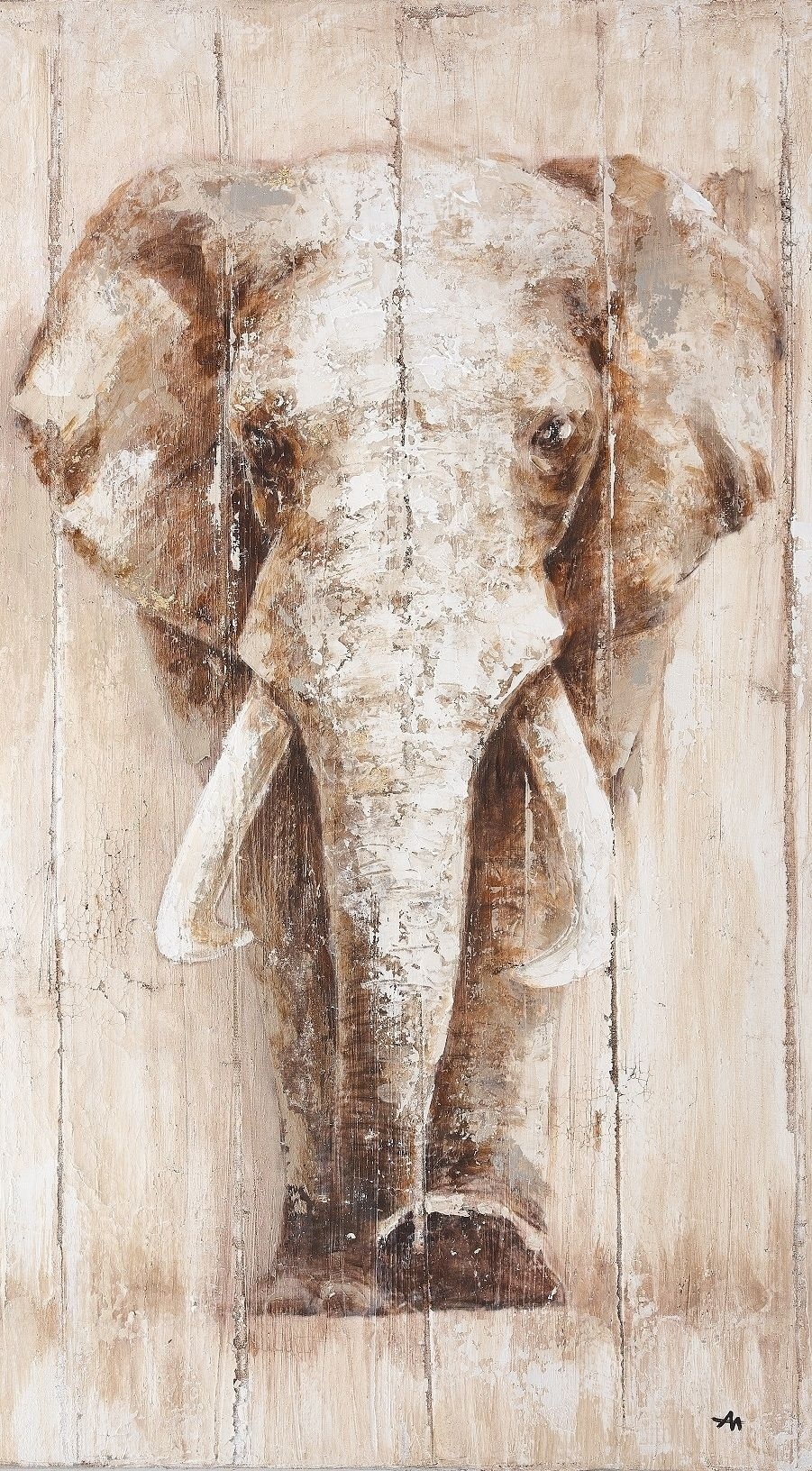 Bönninghoff Ölgemälde, Elefant-Elefanten-Elefanten Bilder-Tiere-Kunst-Afrika, (1 St.), jedes Bild ein Unikat