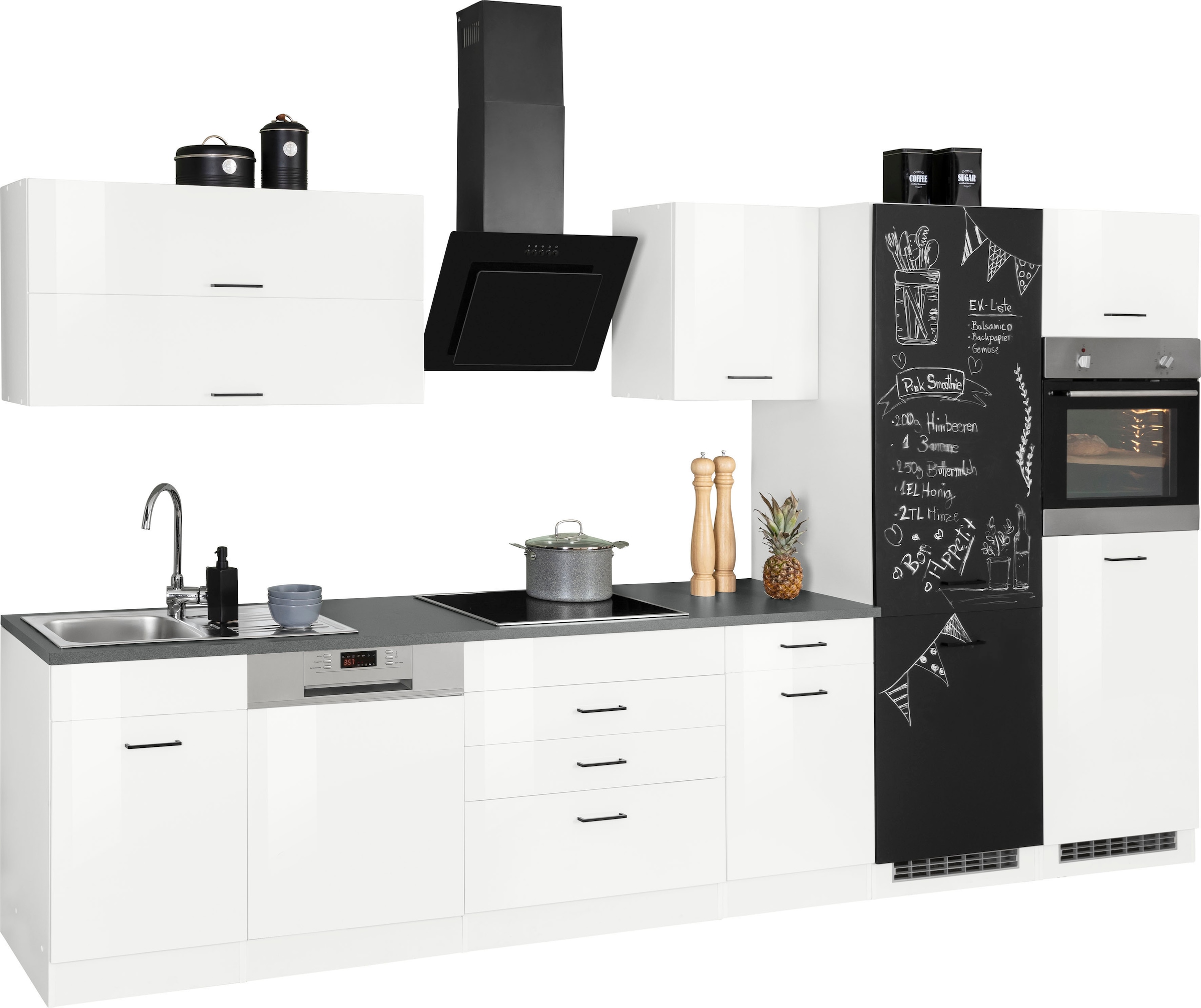 HELD MÖBEL Küchenzeile »Trier«, auf cm bestellen E-Geräten, Rechnung Breite mit 360