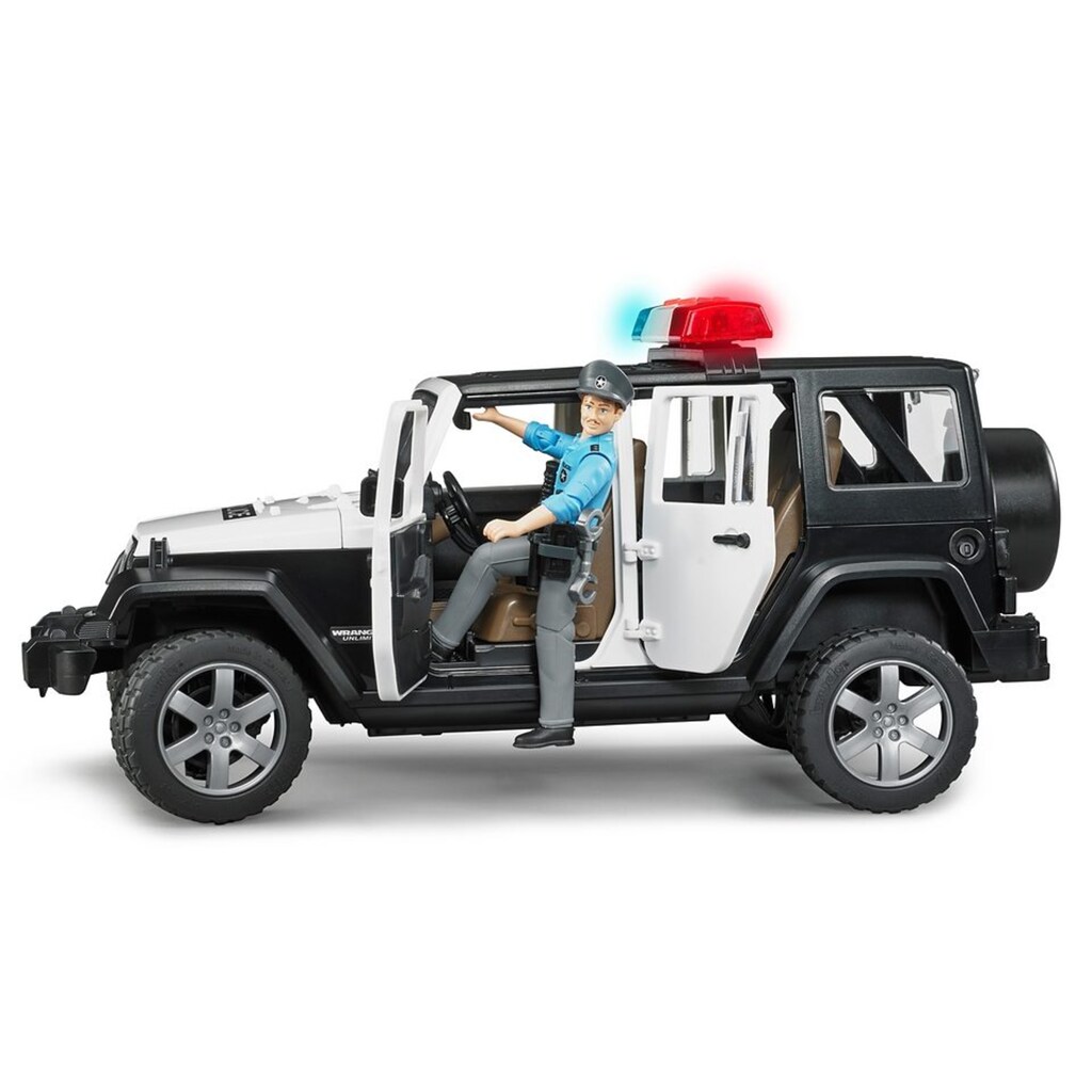 Bruder® Spielzeug-Polizei »Jeep Wrangler Polizeifahrzeug und Polizist«, (Set, 2 tlg.)