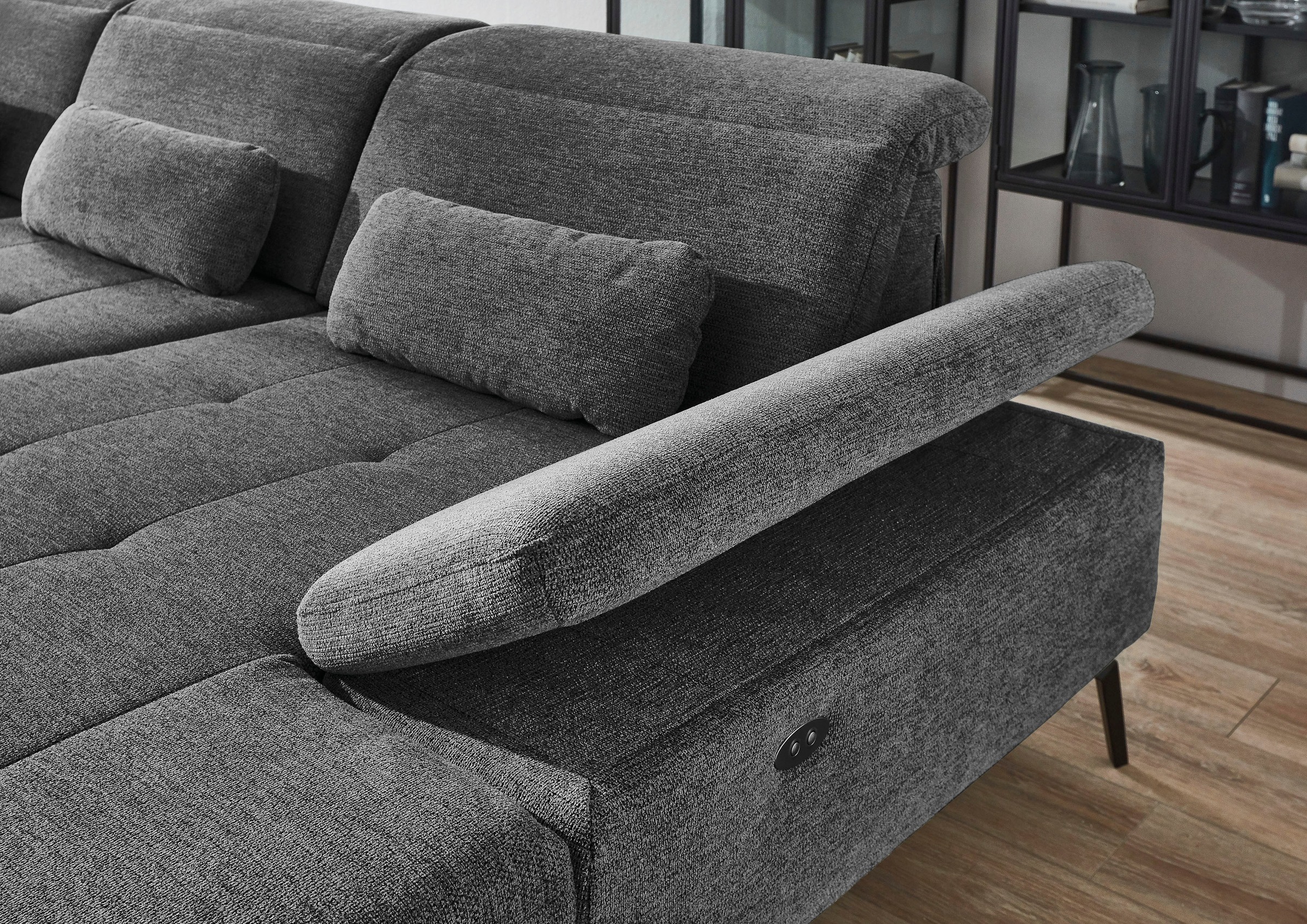 Die PlanBar Ecksofa »MP-IN20126 L-Form mit Kaltschaum-Polsterung«, mit Kopfteilverstellung, optional Sitztiefen- & Armteilverstellung