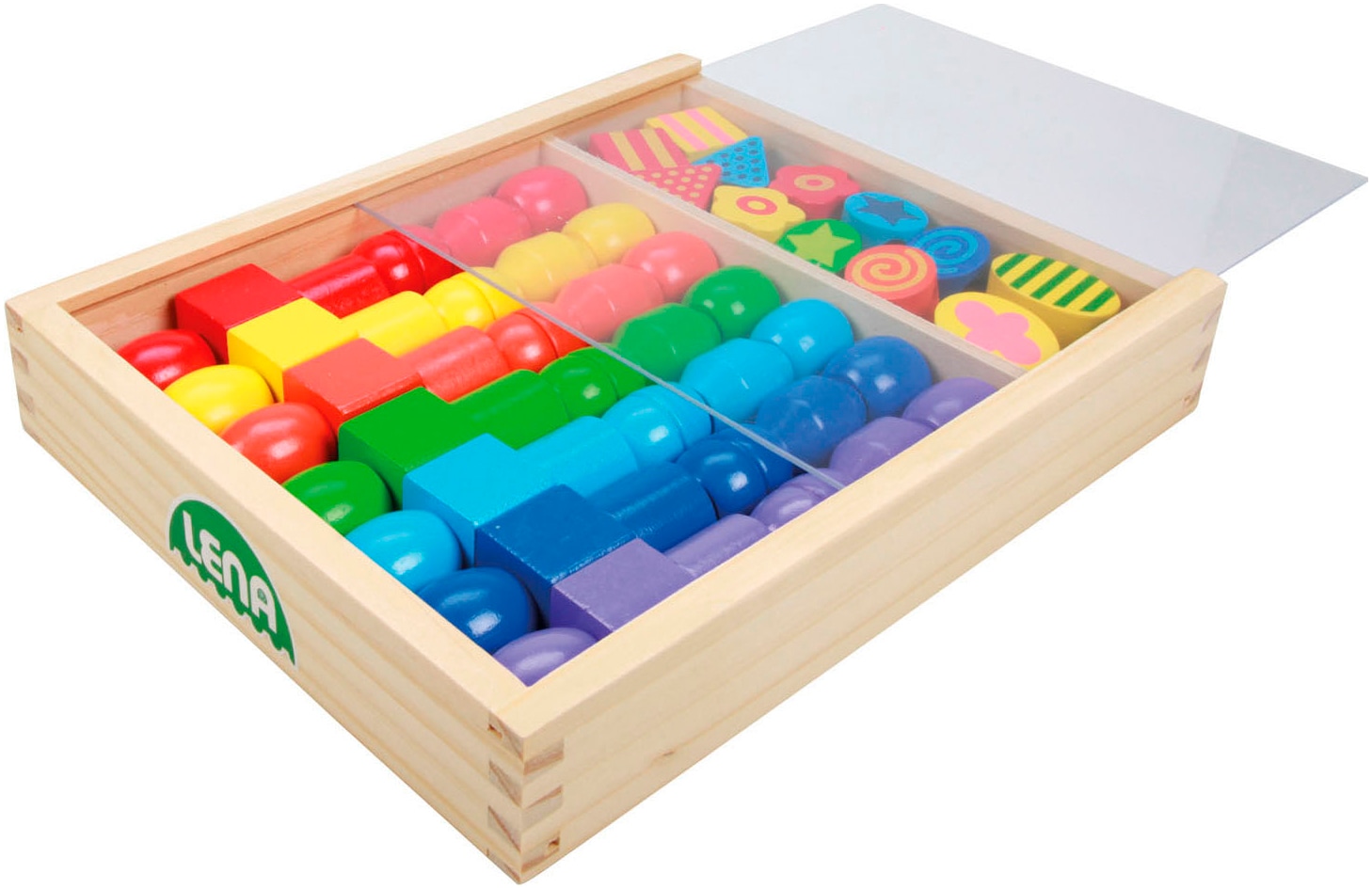 Lena® Kreativset »Super Beads Holzfädelperlen«, FSC® - schützt Wald - weltweit