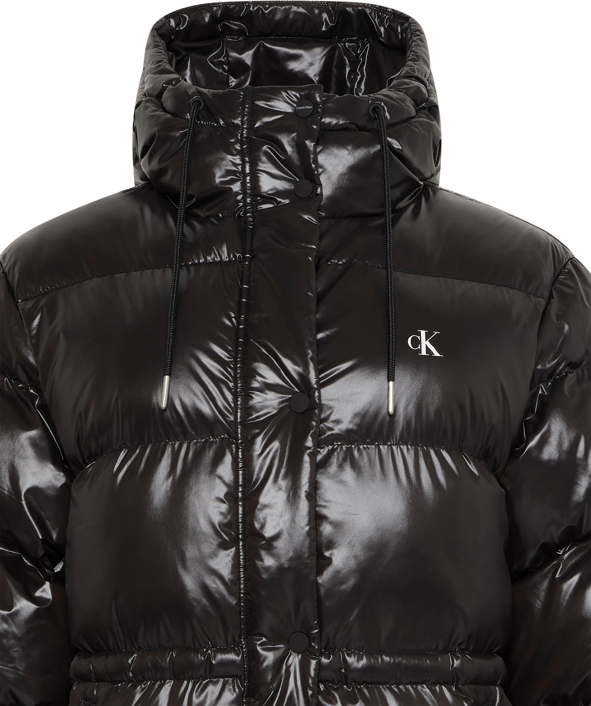 Calvin Klein Jeans Steppmantel »SHINE LONG PUFFER COAT« Mit Rundhalsausschnitt, regular fit