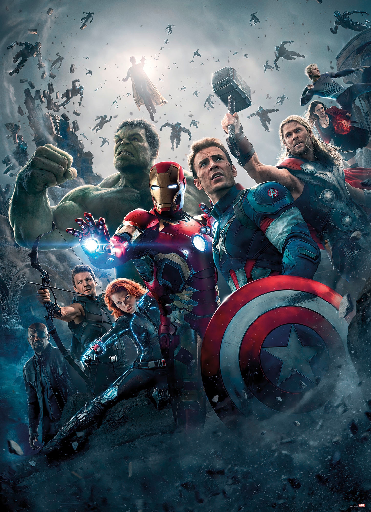 Fototapete »Avengers-Age-of-Ultron-Movie-Poster - Größe 184 x 254 cm«, bedruckt,...