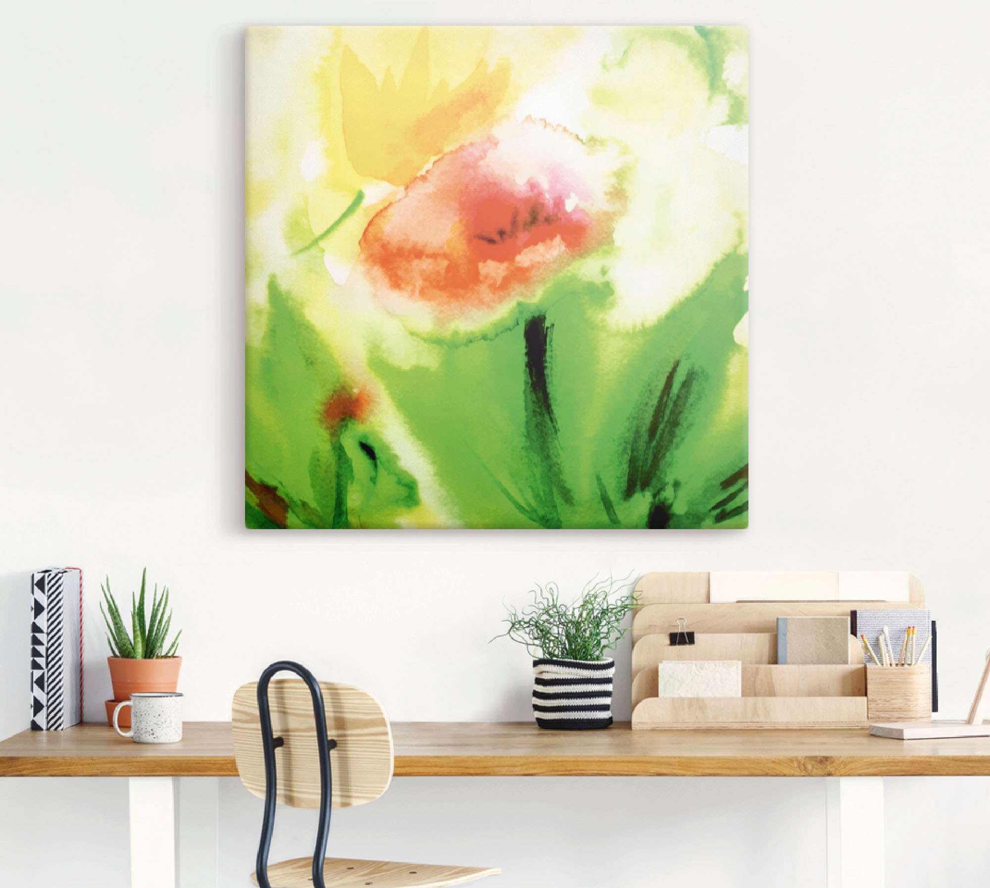 Artland Leinwandbild »Blumenliebe«, Blumen, (1 St.), auf Keilrahmen gespannt