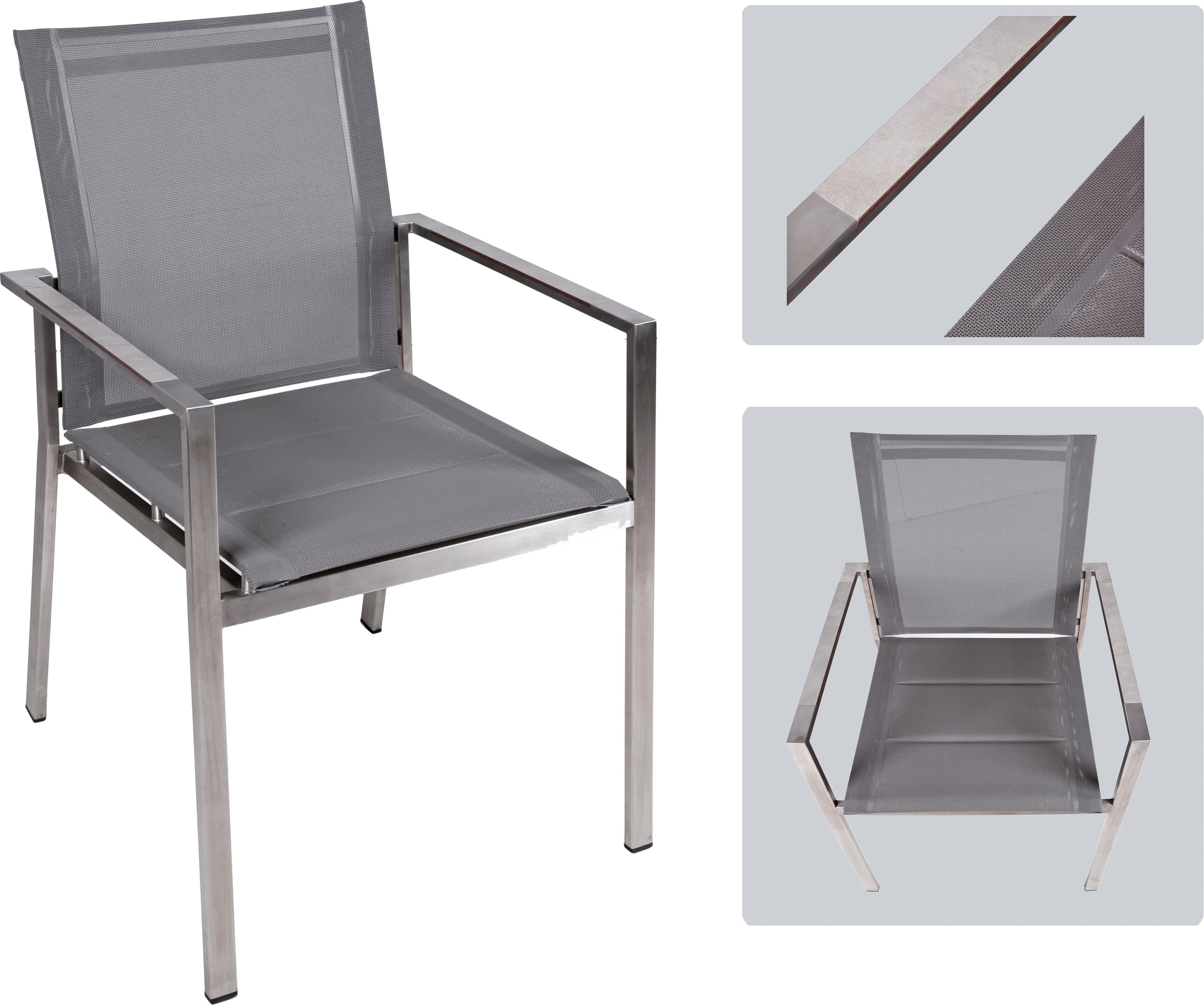 Garden Pleasure Stapelstuhl "SIENNA, 2er Set" (Set) 2 Stk.stapelbar