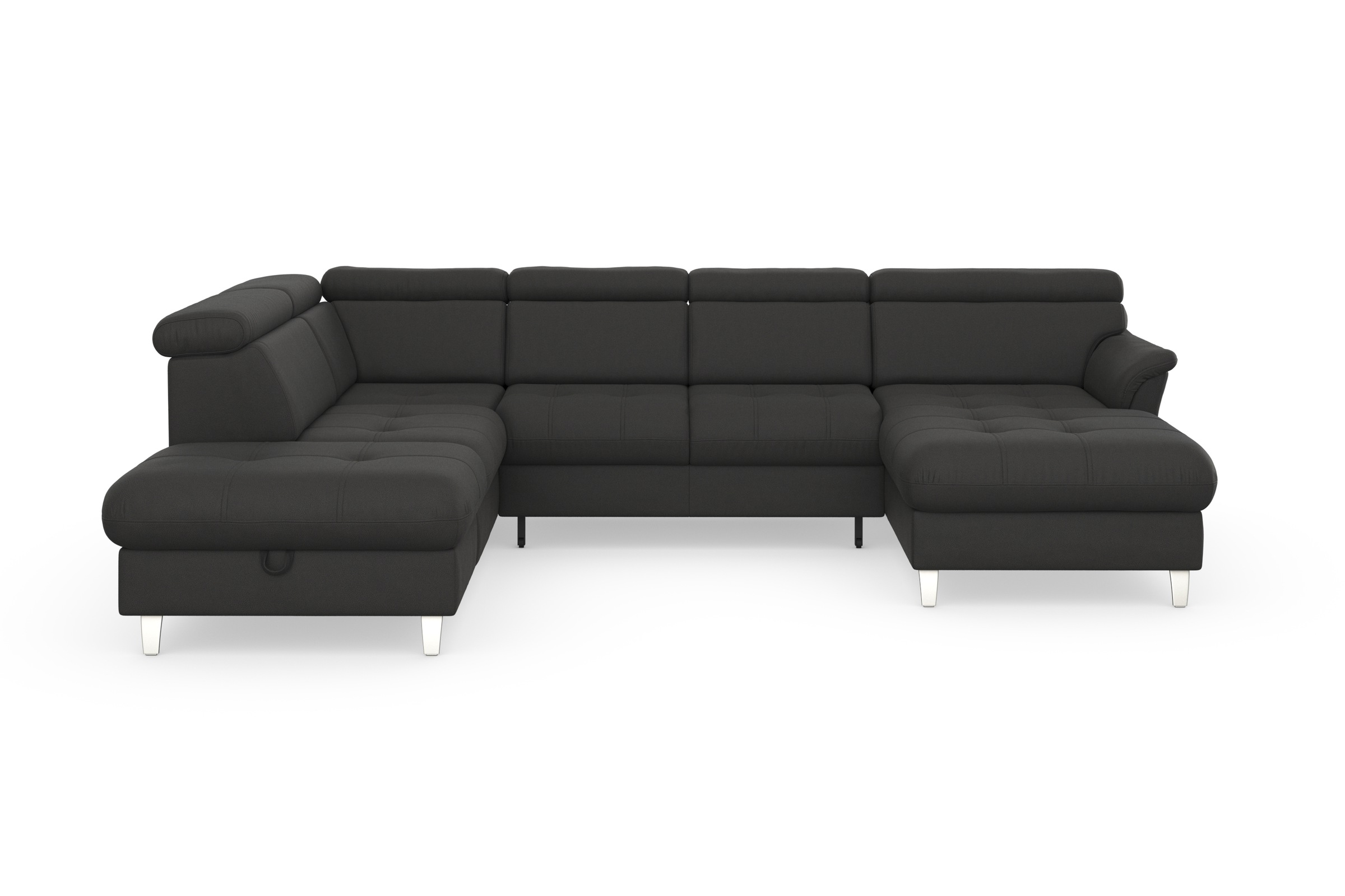 sit&more Wohnlandschaft »Marano U-Form«, inklusive Kopfteilverstellung, wahlweise mit Bettfunktion, Bettkasten