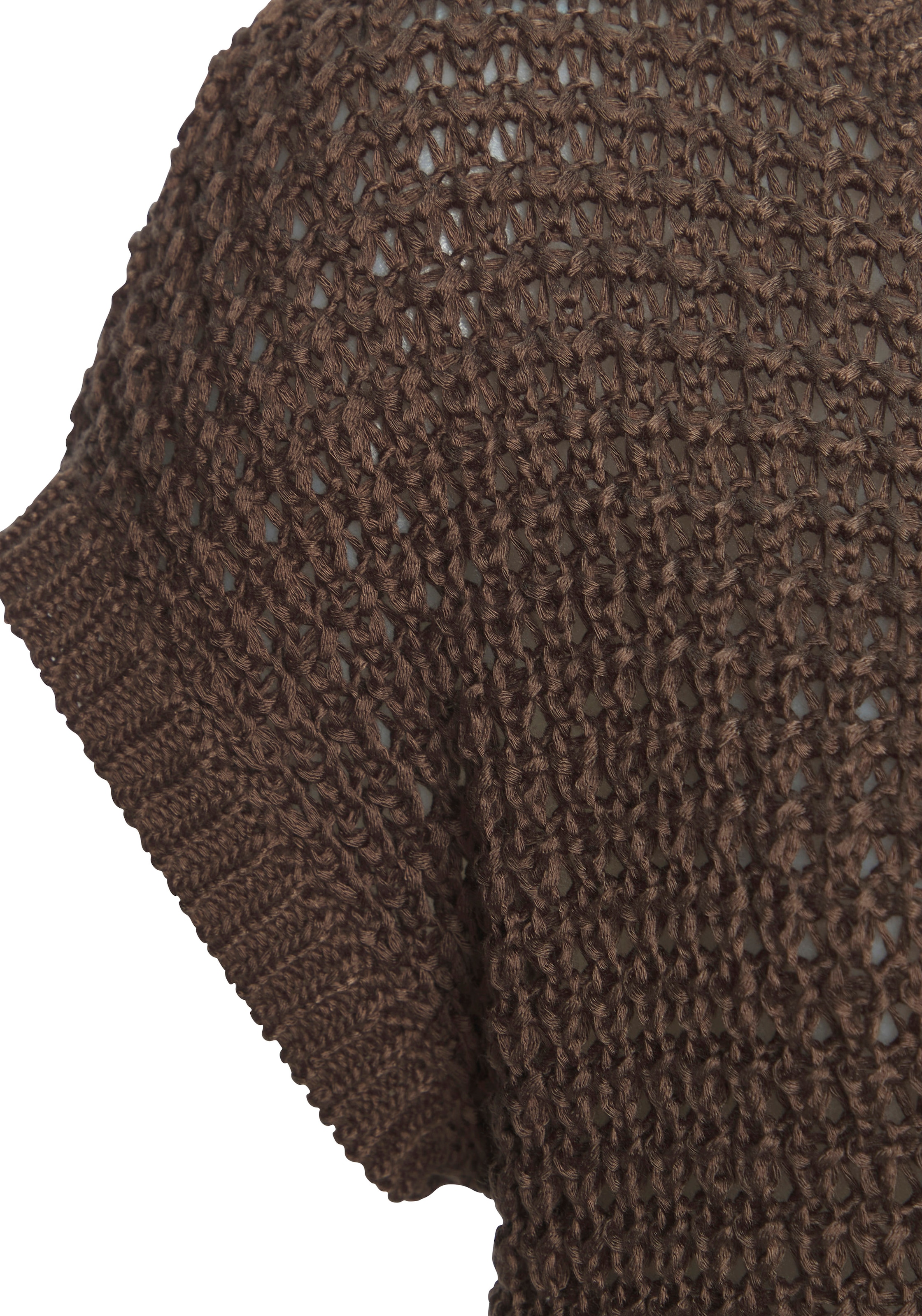 s.Oliver Kurzarmpullover mit weitem Rundhalsausschnitt und sommerlich, elegantem Strick