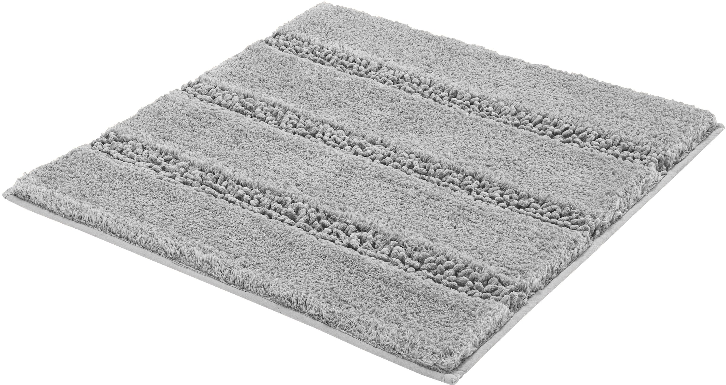 Kleine Wolke Badematte »Monrovia« Höhe 23 mm rutschhemmend beschichtet fußbodenheizungsgeeignet Badteppich, Uni Farben, gestreift, aus Mikrofaser, waschbar