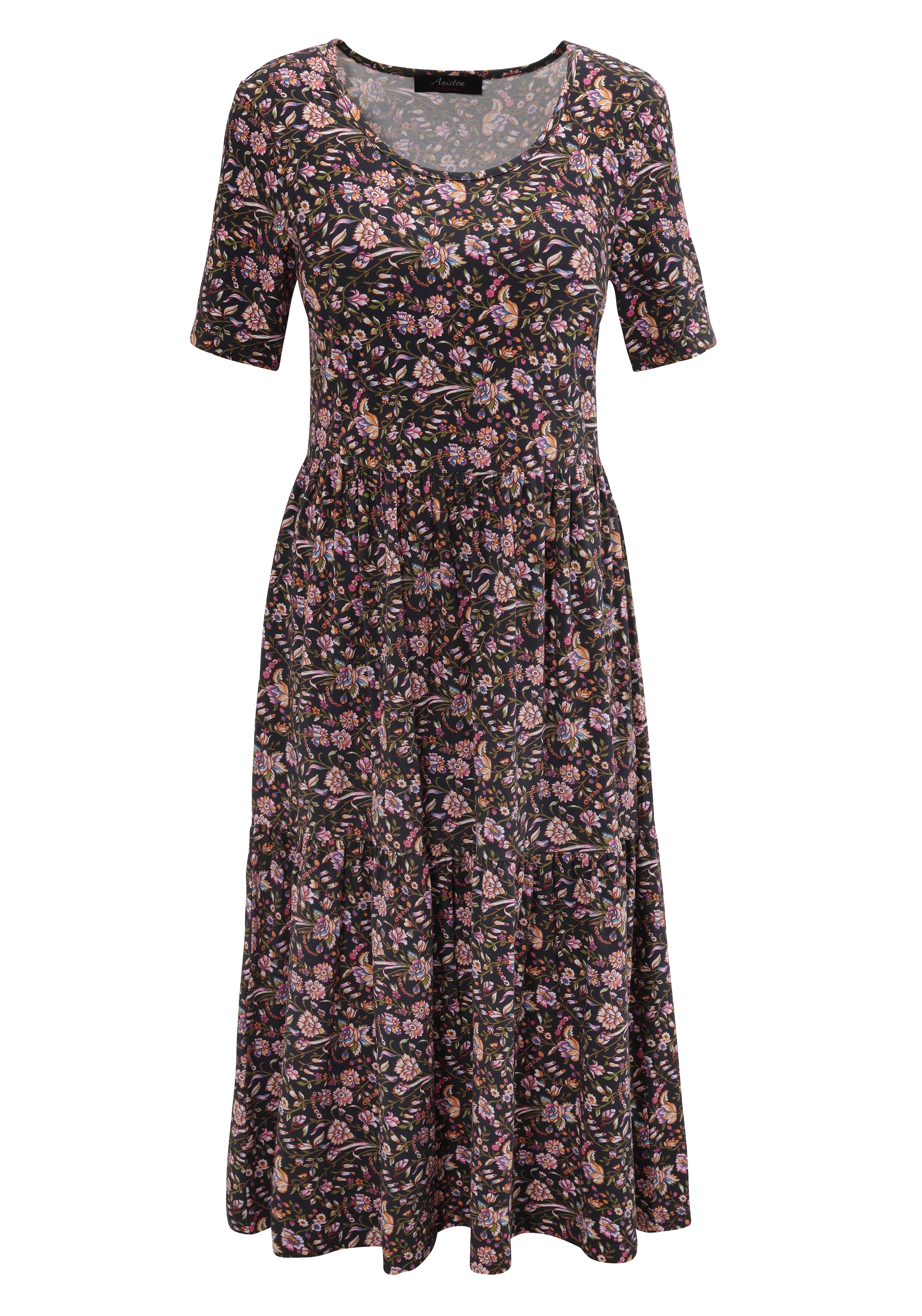 Aniston CASUAL Sommerkleid, mit farbenfrohen Blumendruck - NEUE KOLLEKTION