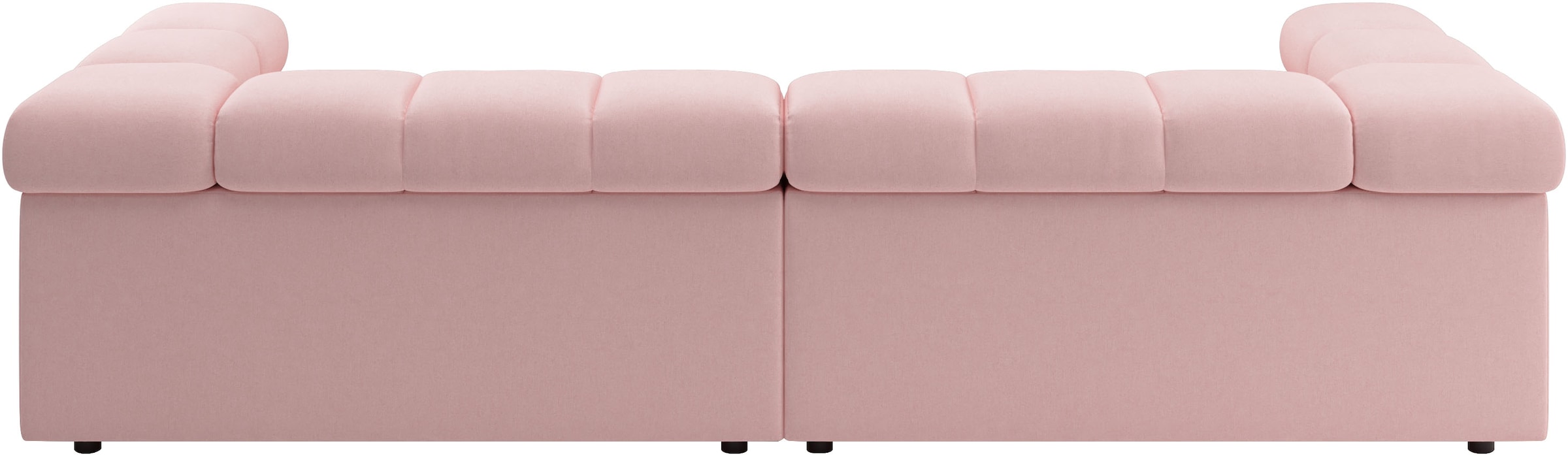Home affaire Big-Sofa »Ancona modern, elegant, bequem, viel Platz, B/T/H: 290/110/70 cm« auffällige Steppung, inkl. 2 Zierkissen und verstellbaren Kopfstützen
