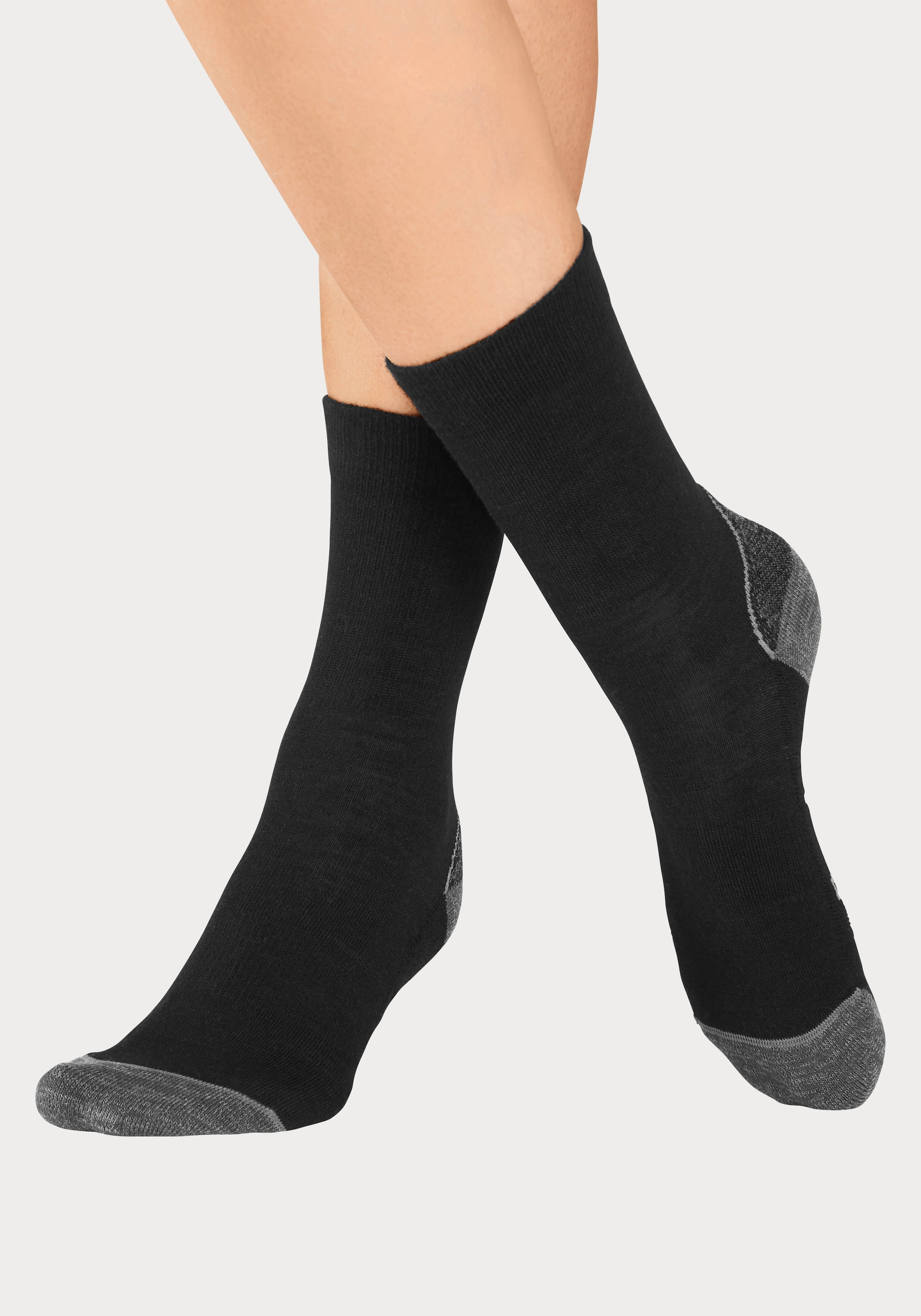 Bench. Wandersocken, (Packung, 2 Paar), Wollsocken aus flauschigem Material mit 51% Wolle