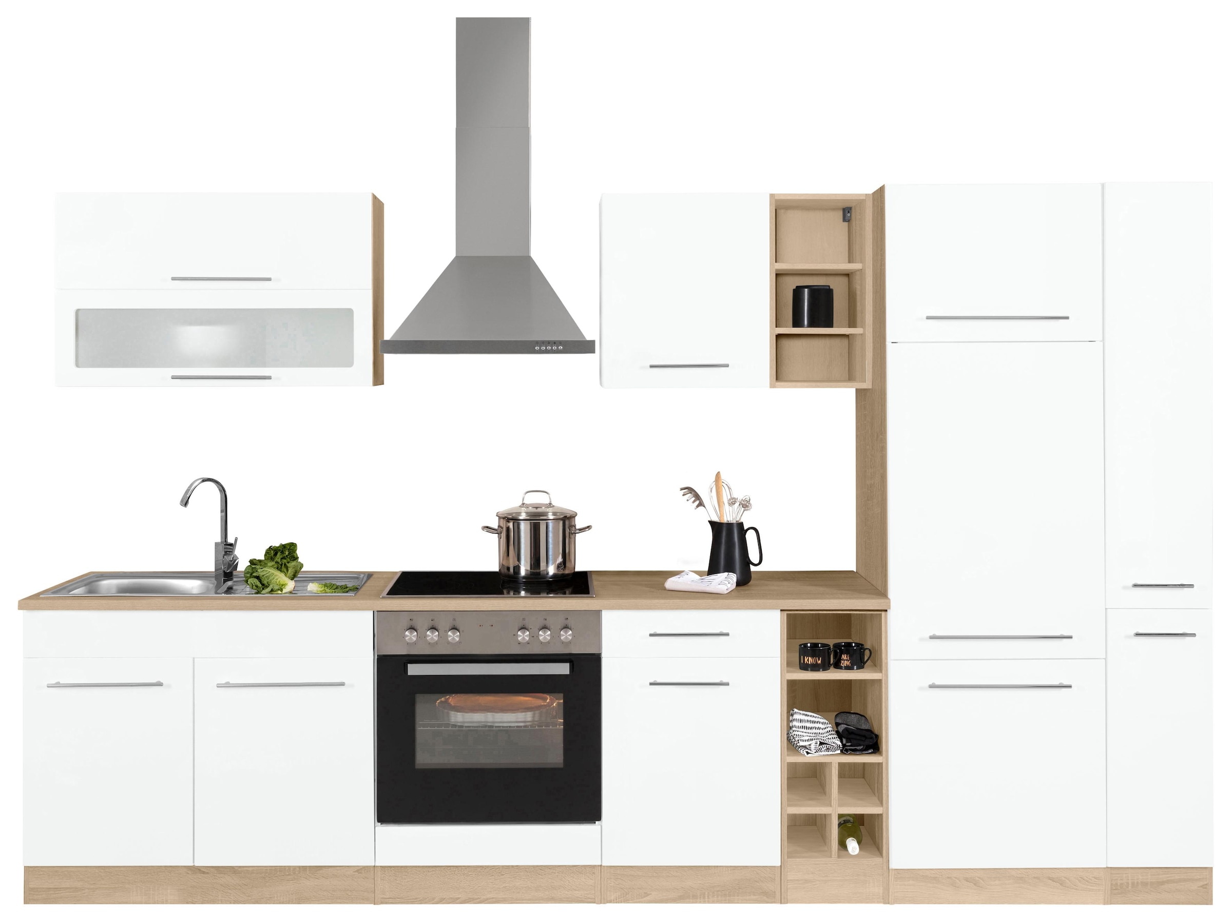 KOCHSTATION Küchenzeile »KS-Eton«, mit E-Geräten, Breite 330 cm