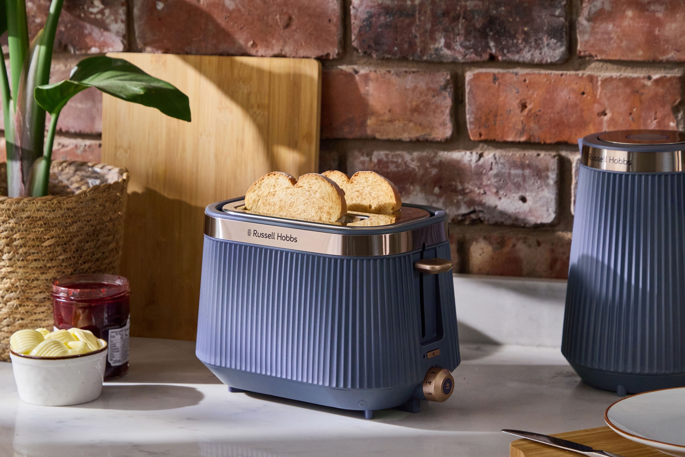 RUSSELL HOBBS Toaster »Brontë 26762-56, Soft Navy« 980 W 2 extra breite Toastschlitze