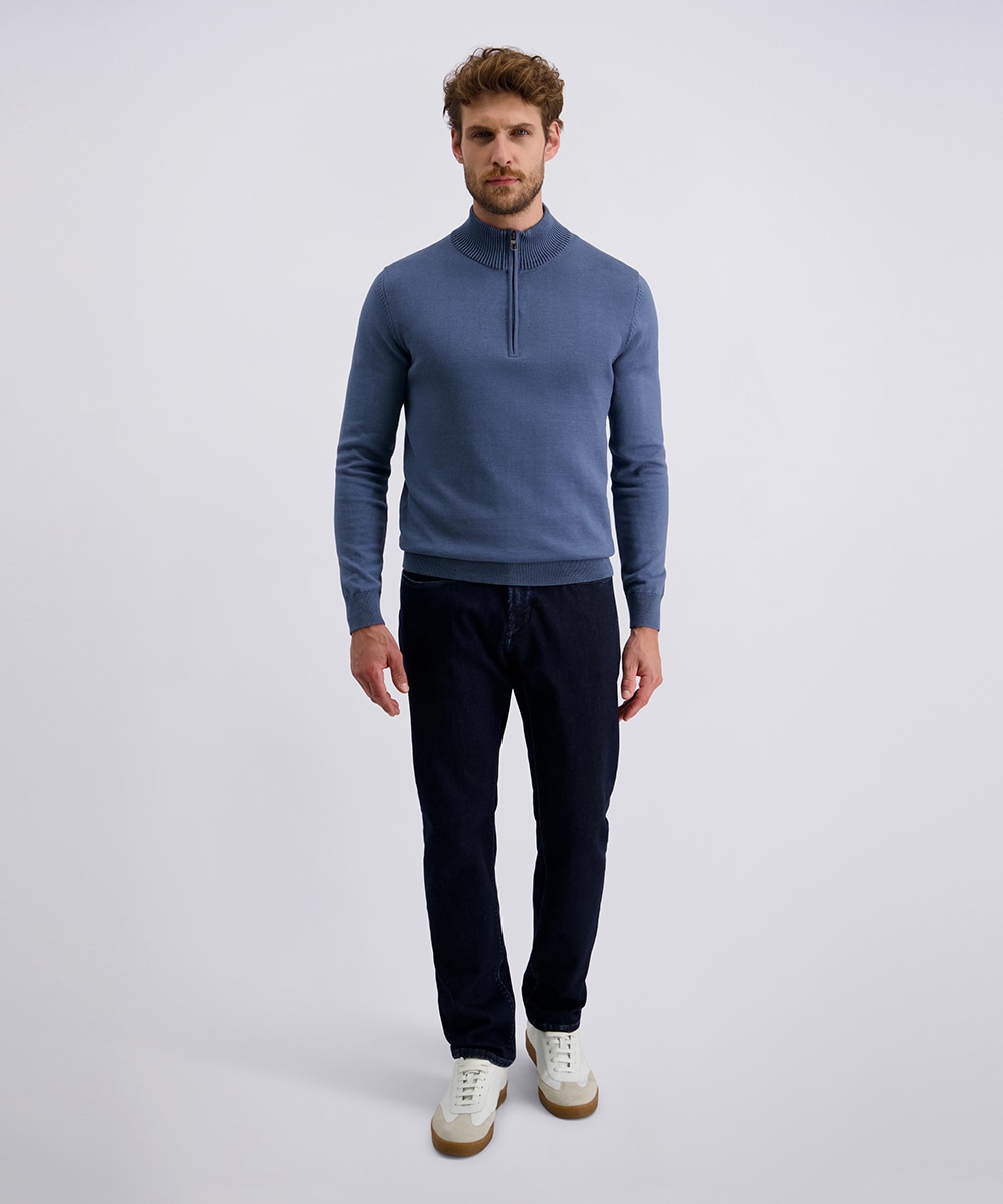 Pierre Cardin Strickpullover mit Troyer Kragen