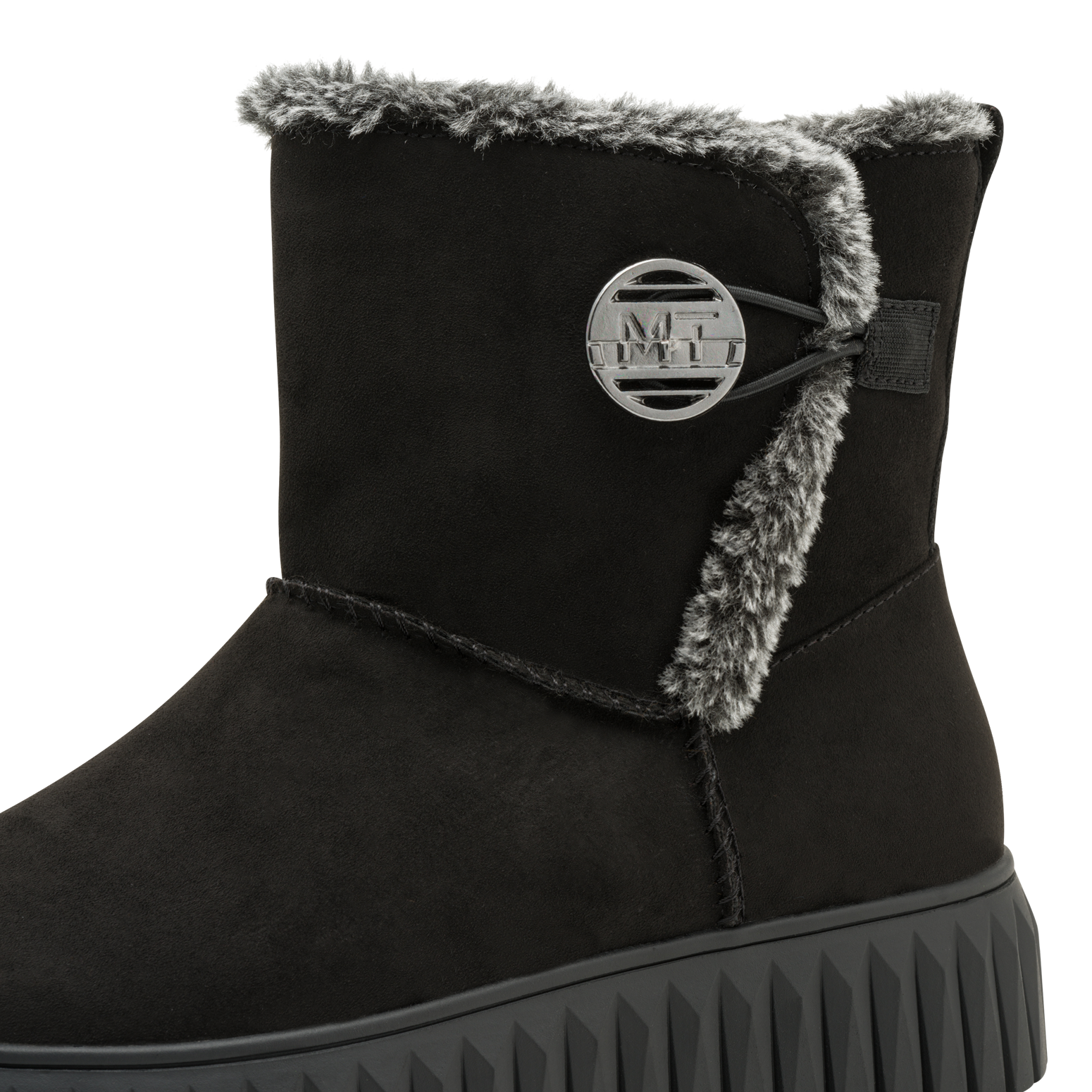 MARCO TOZZI Winterboots  Plateau, Reißverschlussboots mit Fellimitat am Schaftrand