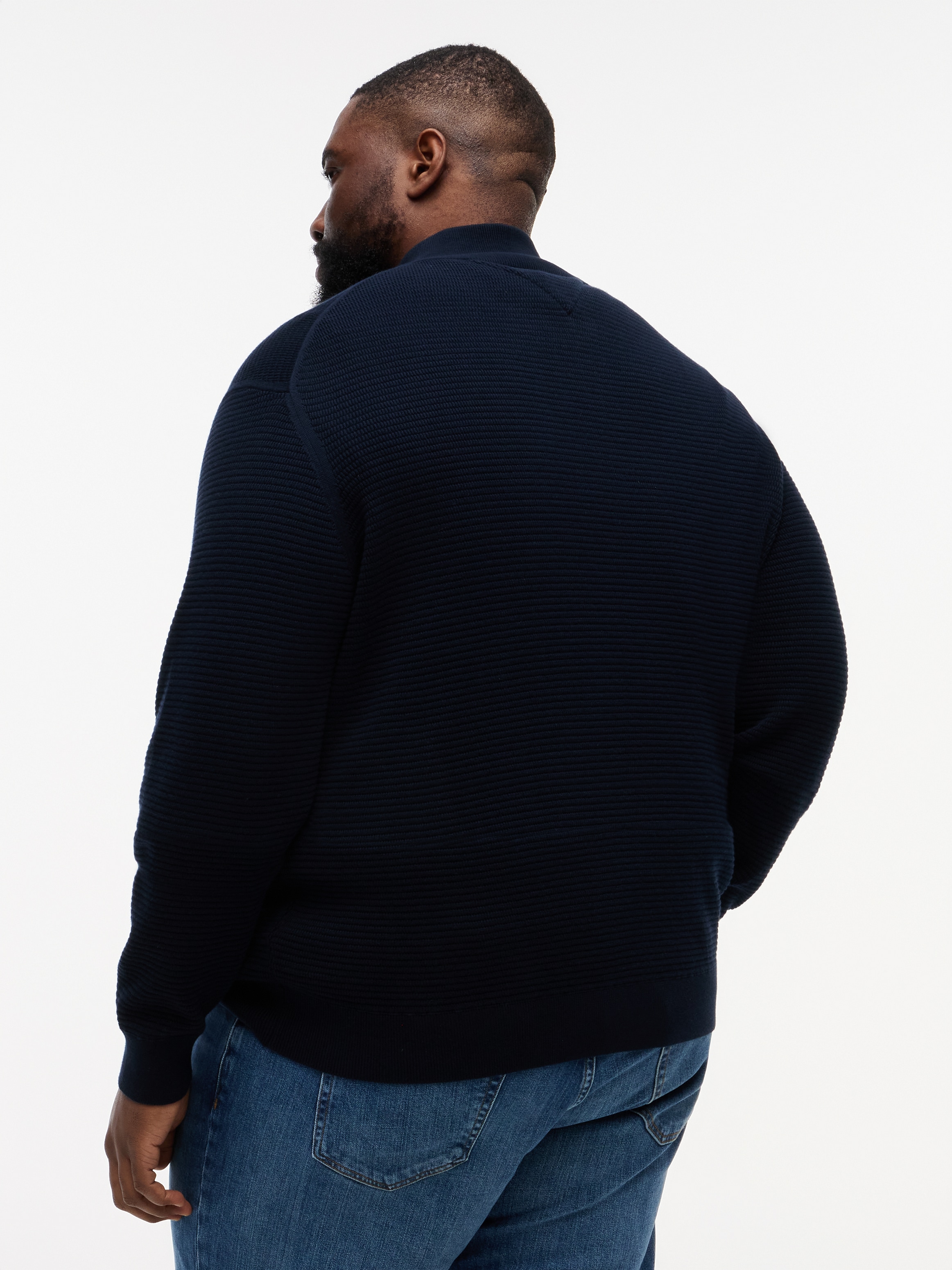 Tommy Hilfiger Big & Tall Strickpullover »BT-SEASONAL STRUCTURE ZIP MOCK« Große Größen,