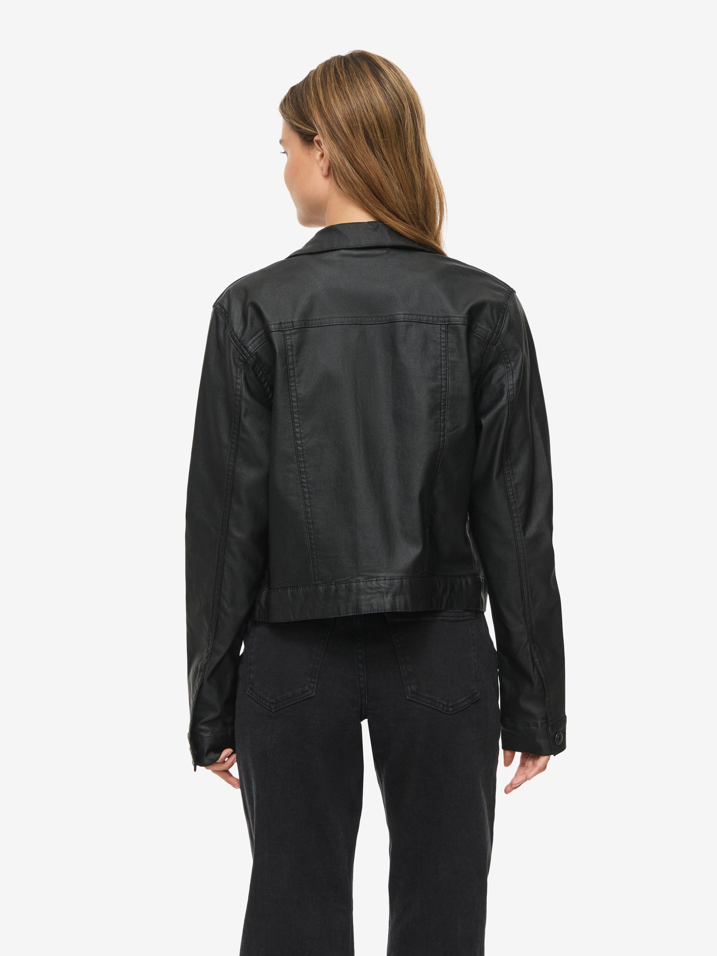 Noisy may Lederimitatjacke »NMCOATED DEBRA LS JACKET NOOS« Lederimitat