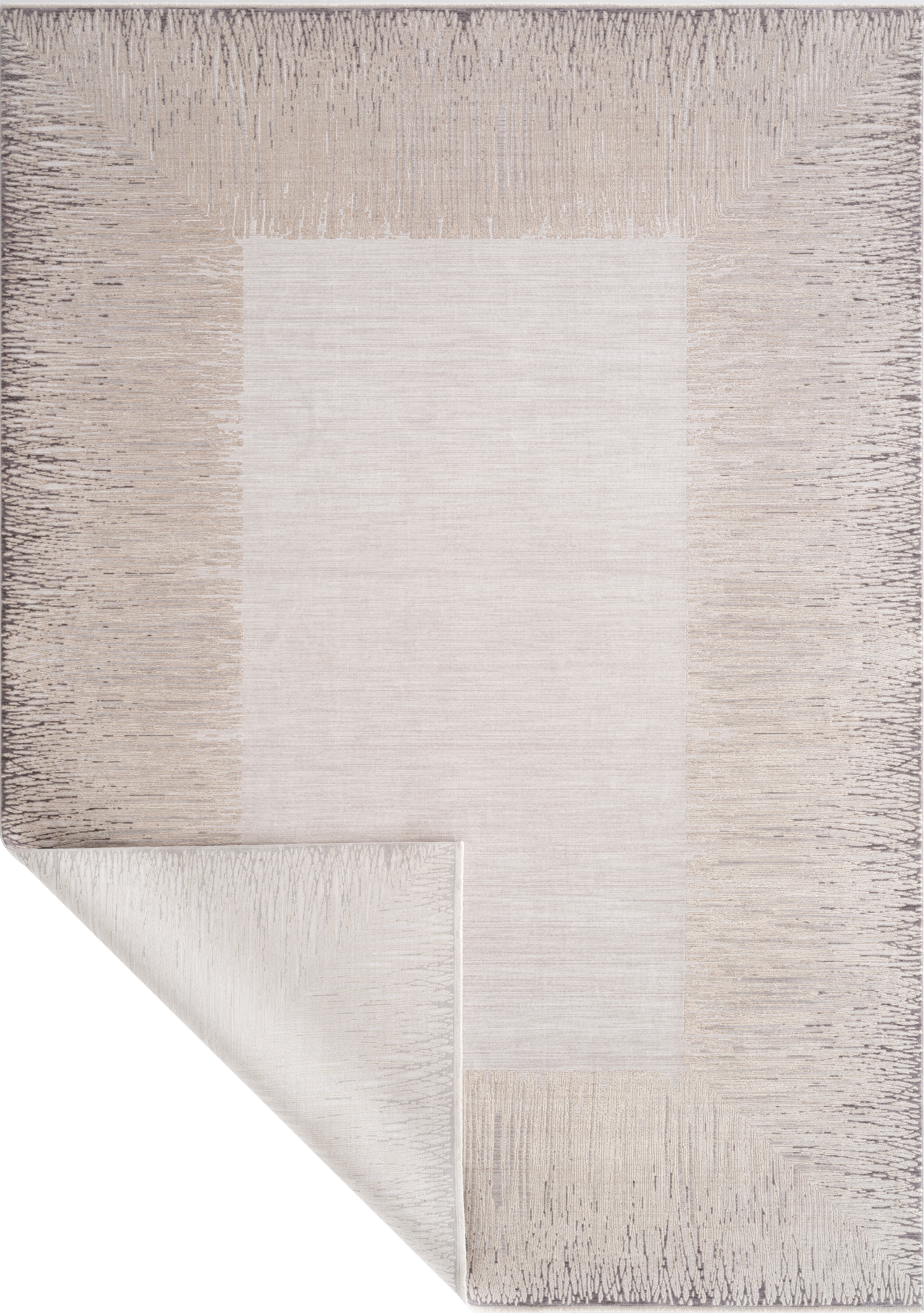 Calvin Klein home Teppich »Passages, mit Fransen, Designerteppich« rechteckig 5 mm Höhe Rahmen, meliert, Wohnzimmer, Schlafzimmer, Esszimmer