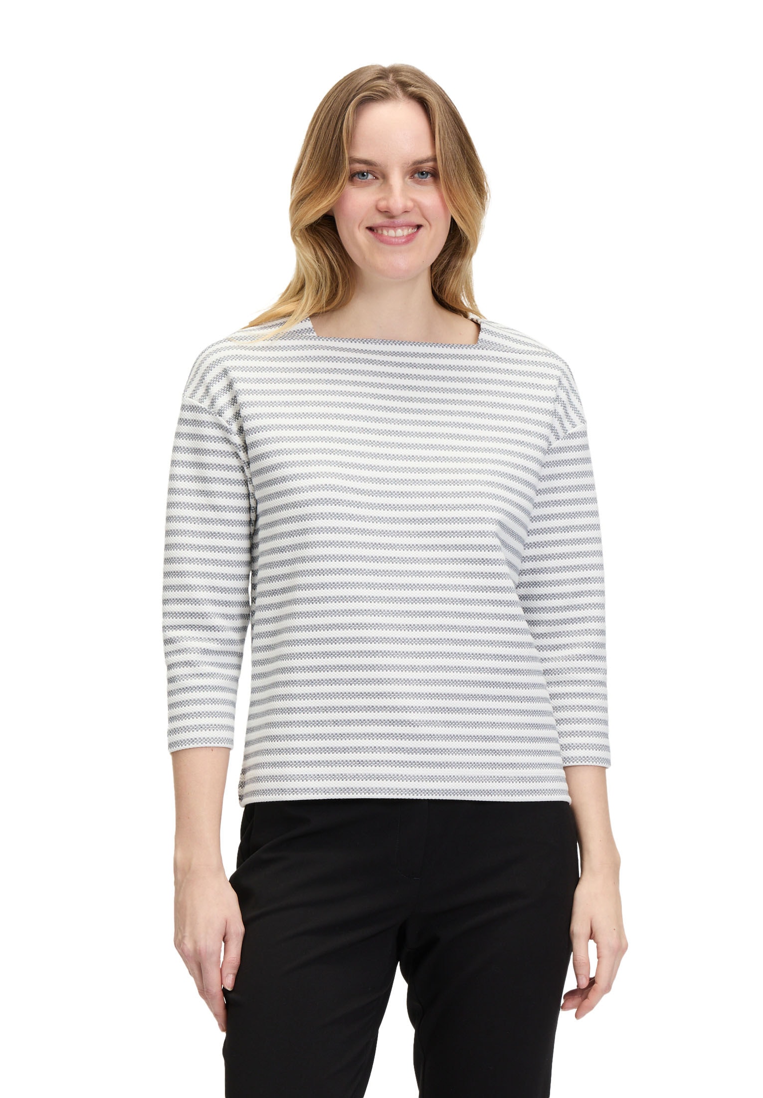 Betty&Co Kurzarmshirt »Ringelshirt mit U-Boot-Ausschnitt«
